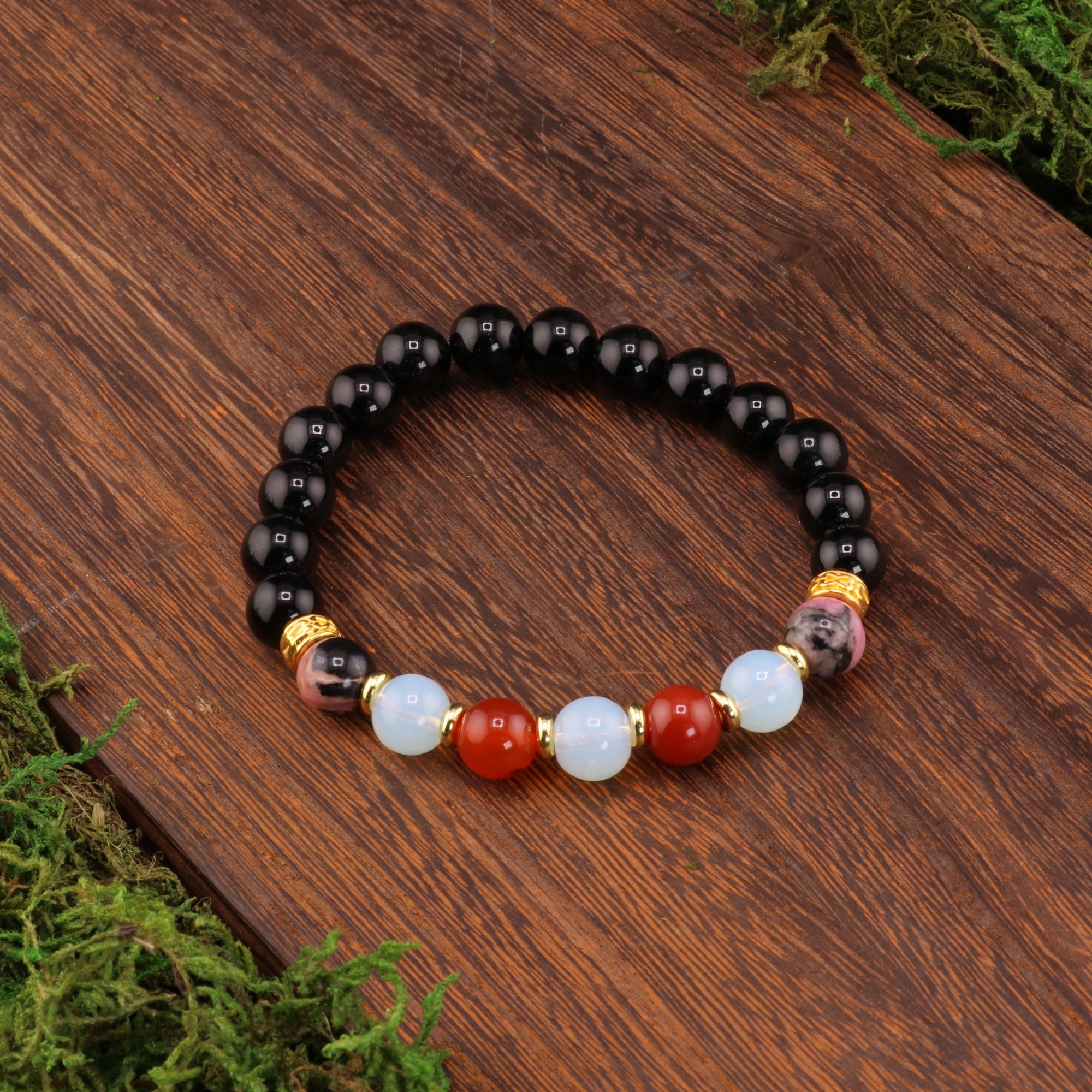 Cancer Zodiac - Natural Gemstone Bracelets, 10 Pieces in a Pack