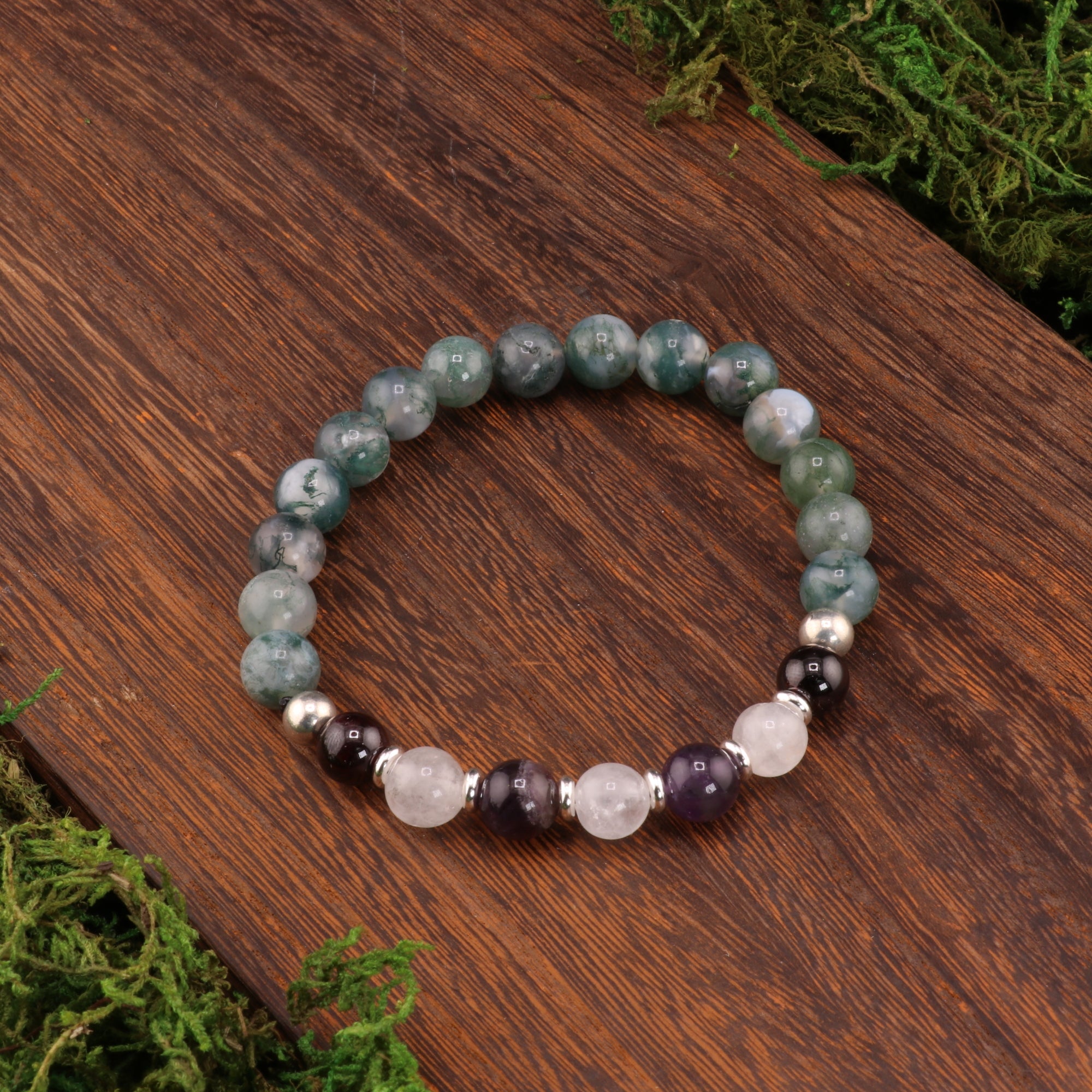 Aquarius Zodiac - Natural Gemstone Bracelets, 10 Pieces in a Pack