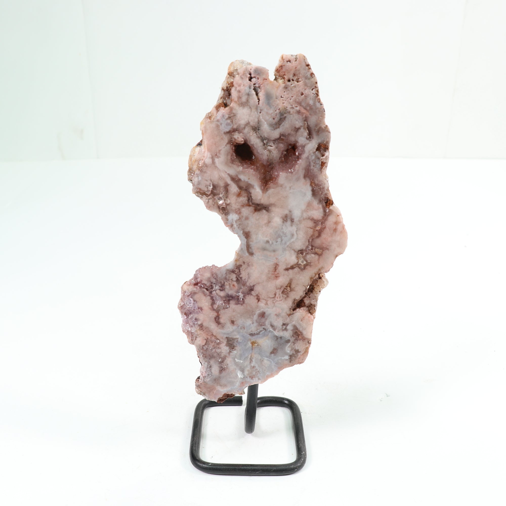 Natural Pink Amethyst Polished on Metal Stand, 250-500 Gr, #009