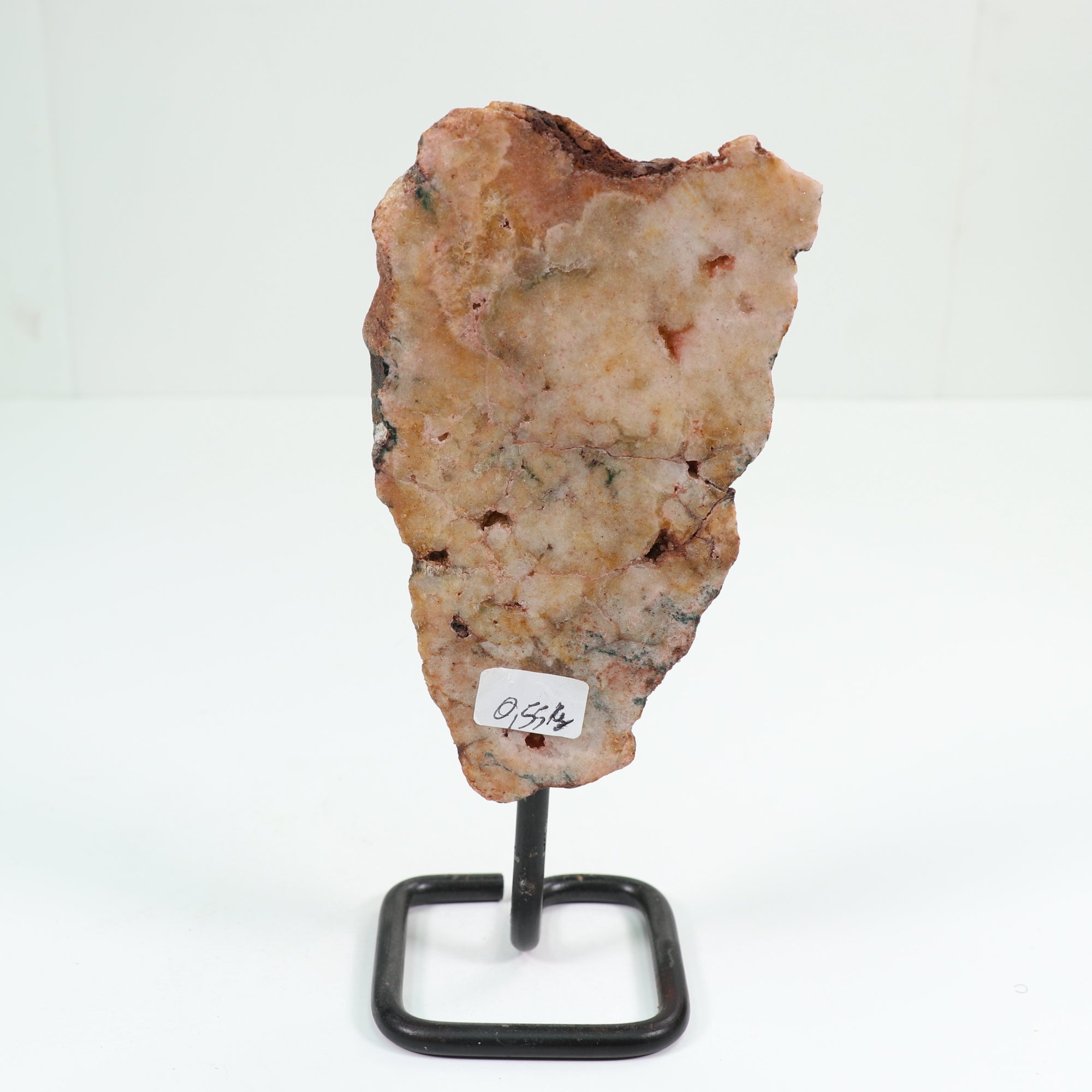 Natural Pink Amethyst Polished on Metal Stand, 500-750 Gr, #010