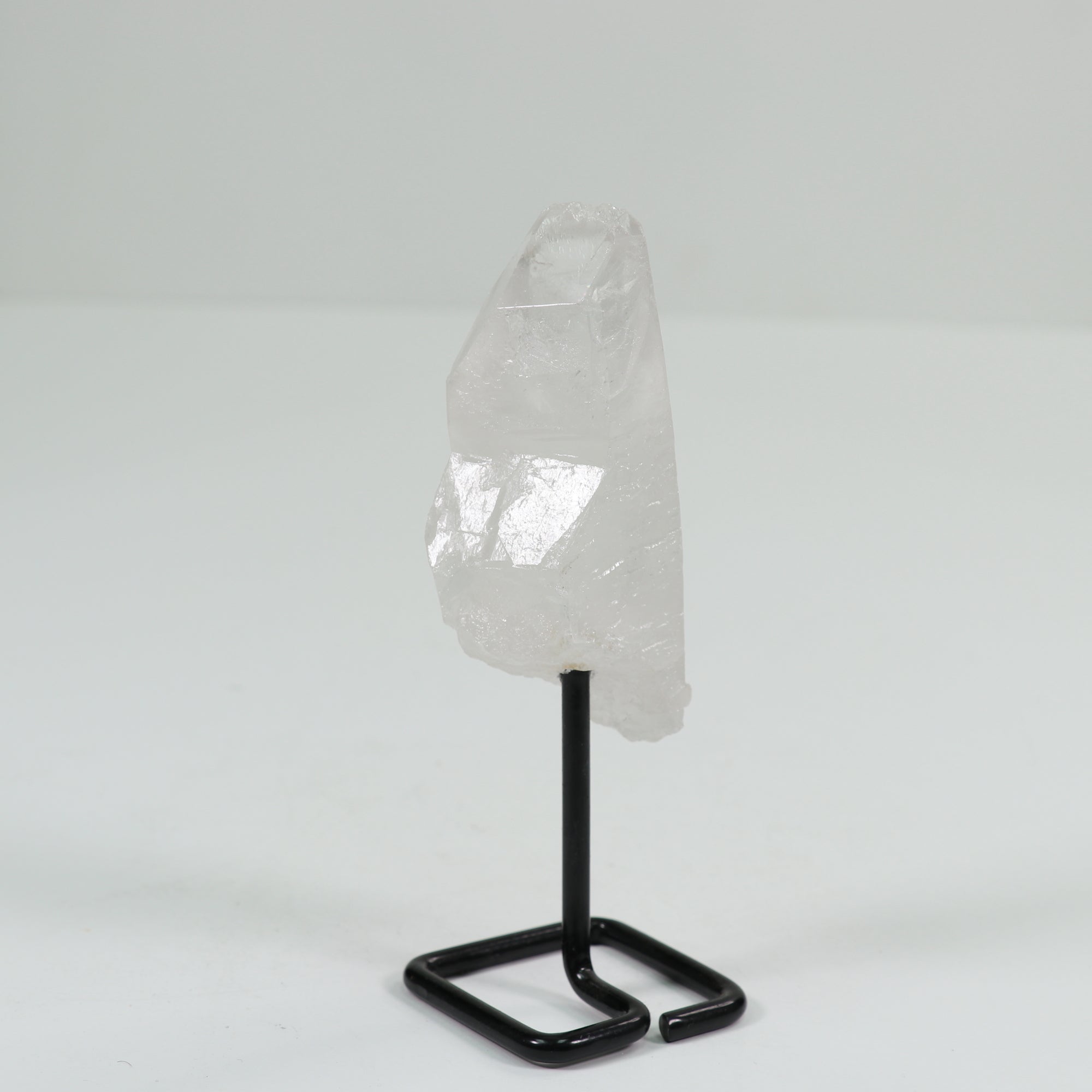 Natural Clear Quartz Polished on Metal Stand, 0-250 Gr, #012