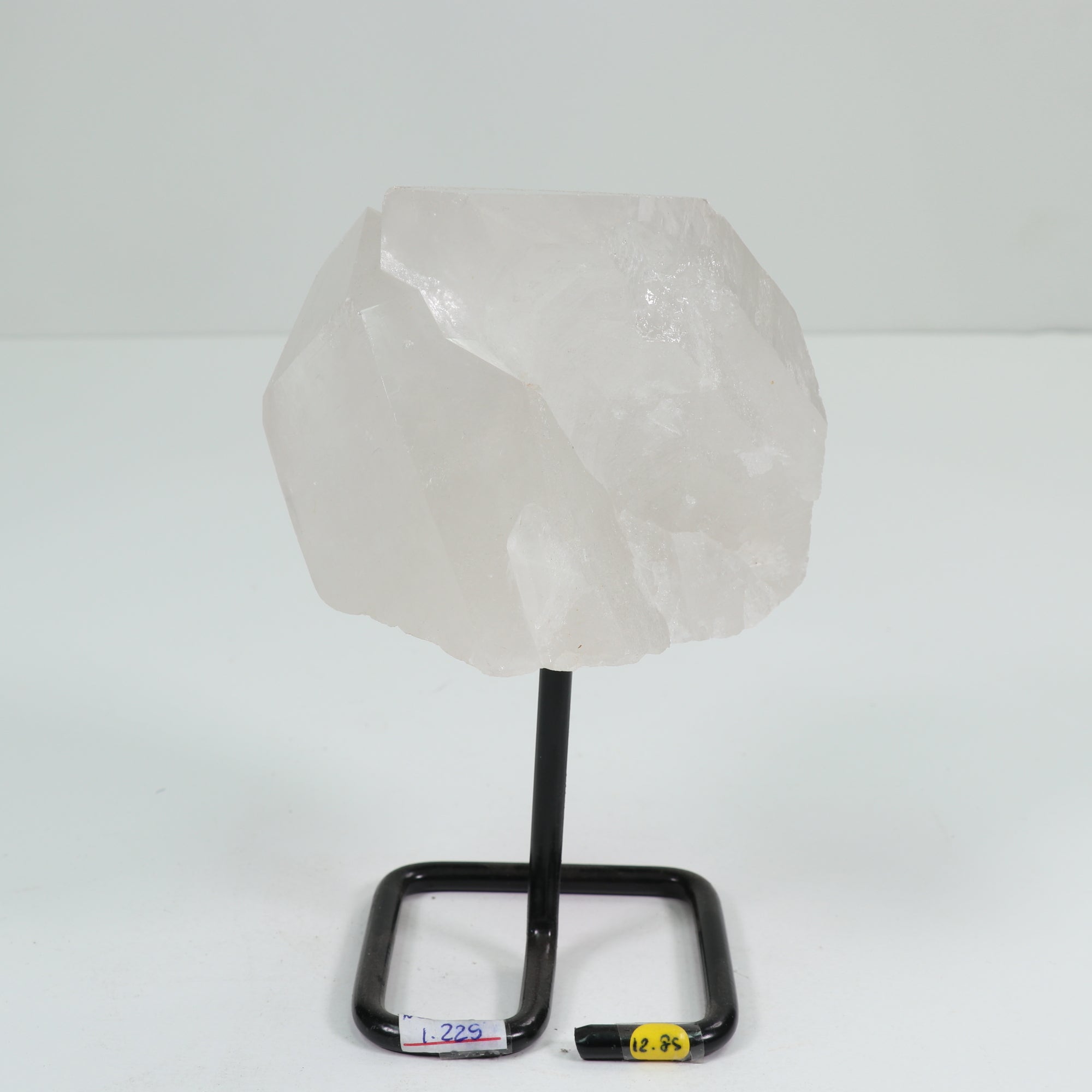 Natural Clear Quartz Polished on Metal Stand, 1000-1500 Gr, #016