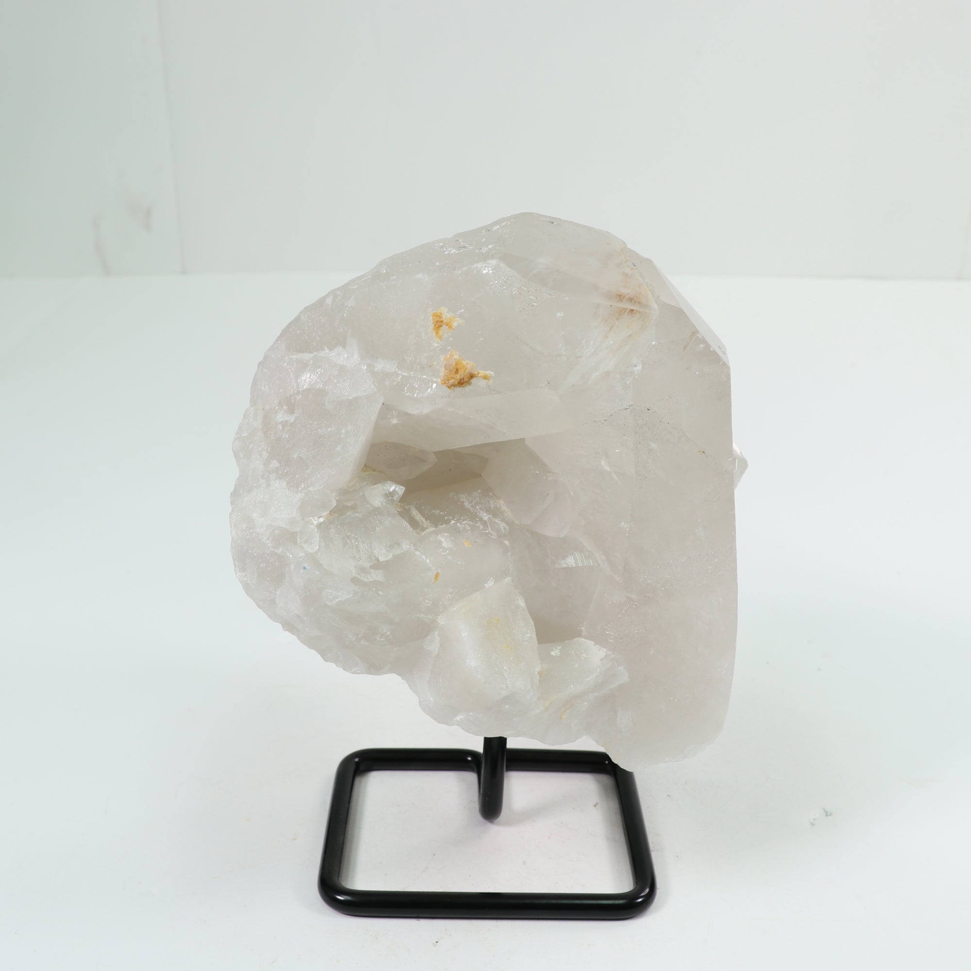 Natural Clear Quartz Polished on Metal Stand, 1500-2000 Gr, #017