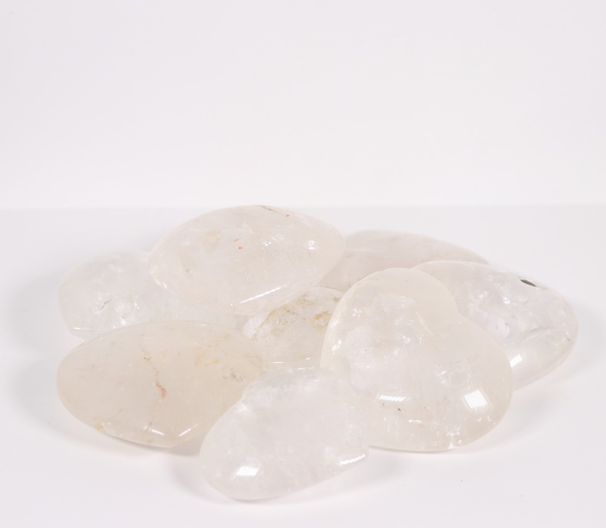 Clear Quartz Heart Shaped, ~2.5" Inch, 100-200 gr, 1 Piece #009