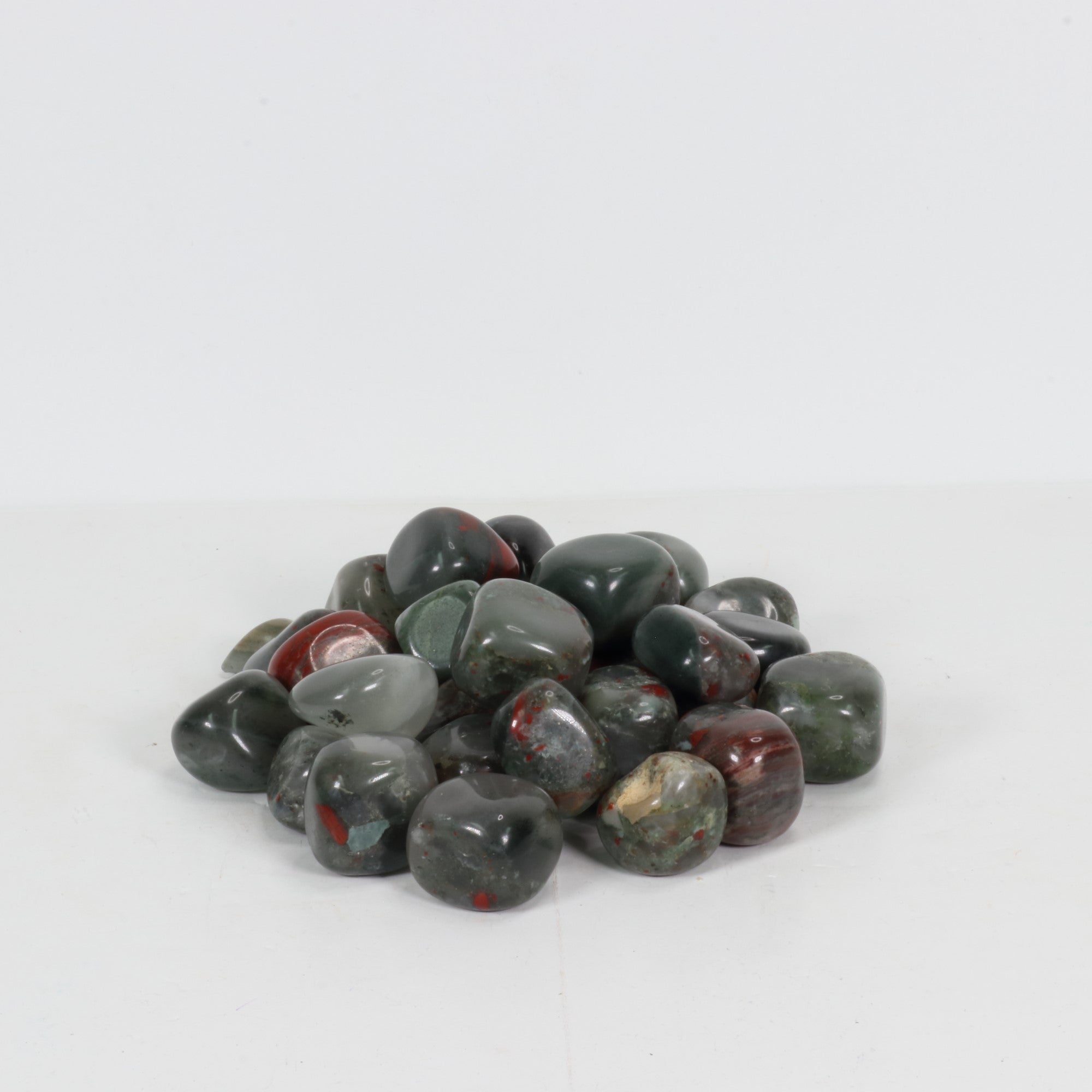 Bloodstone Tumbled Stone, 2-3cm, 1 Lb