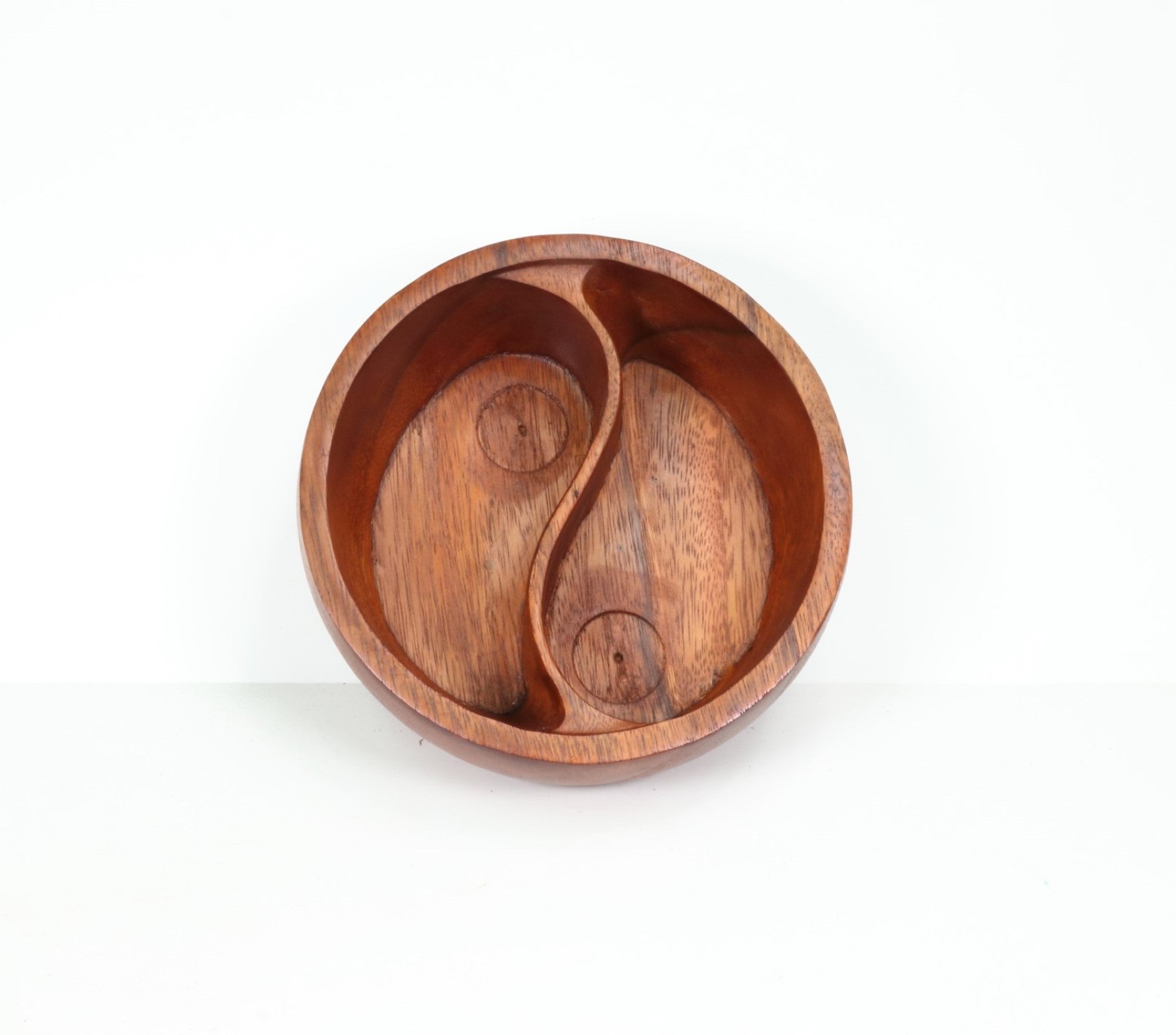 Yin Yang Wood Bowl, 8" Inch
