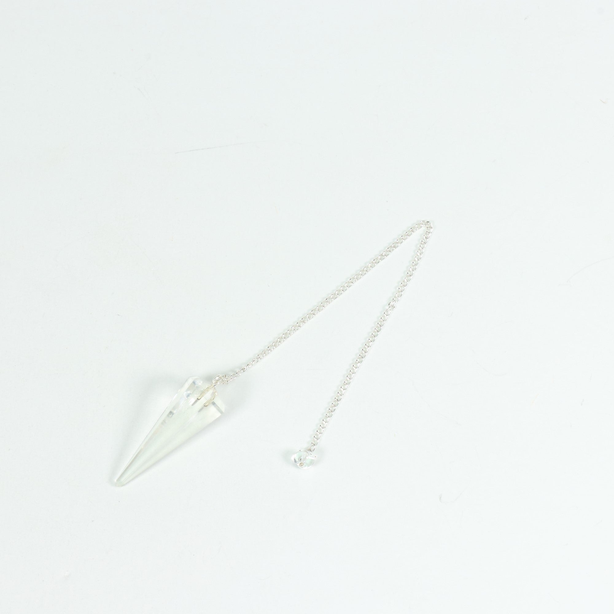 Natural  Clear Quartz Pendulum, 9" x 1,5" Inch, 10 Pieces in a Pack, #0020