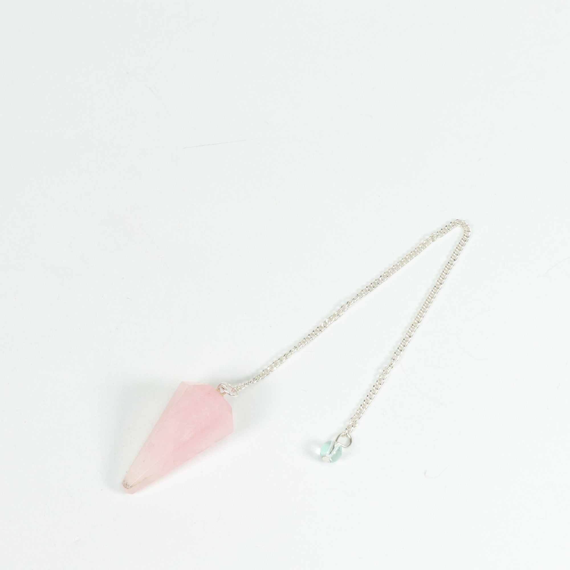 Natural Rose Quartz Pendulum, 9,25" x 1,75" Inch, 10 Pieces in a Pack, #0024