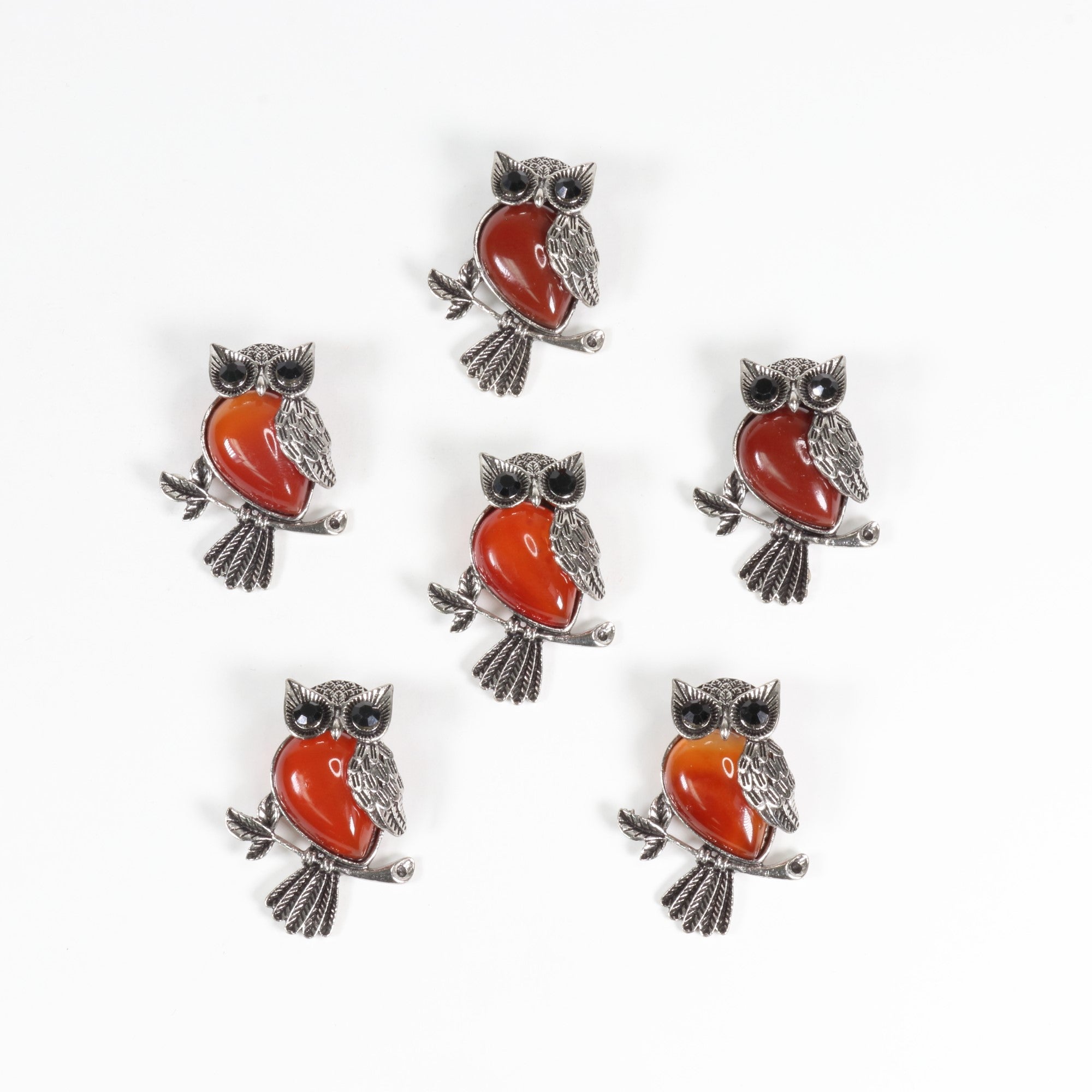Carnelian Shaped Pendants, 0.90" x 1.80" x 0.35" Inch, 5 Pieces in a Pack, #020