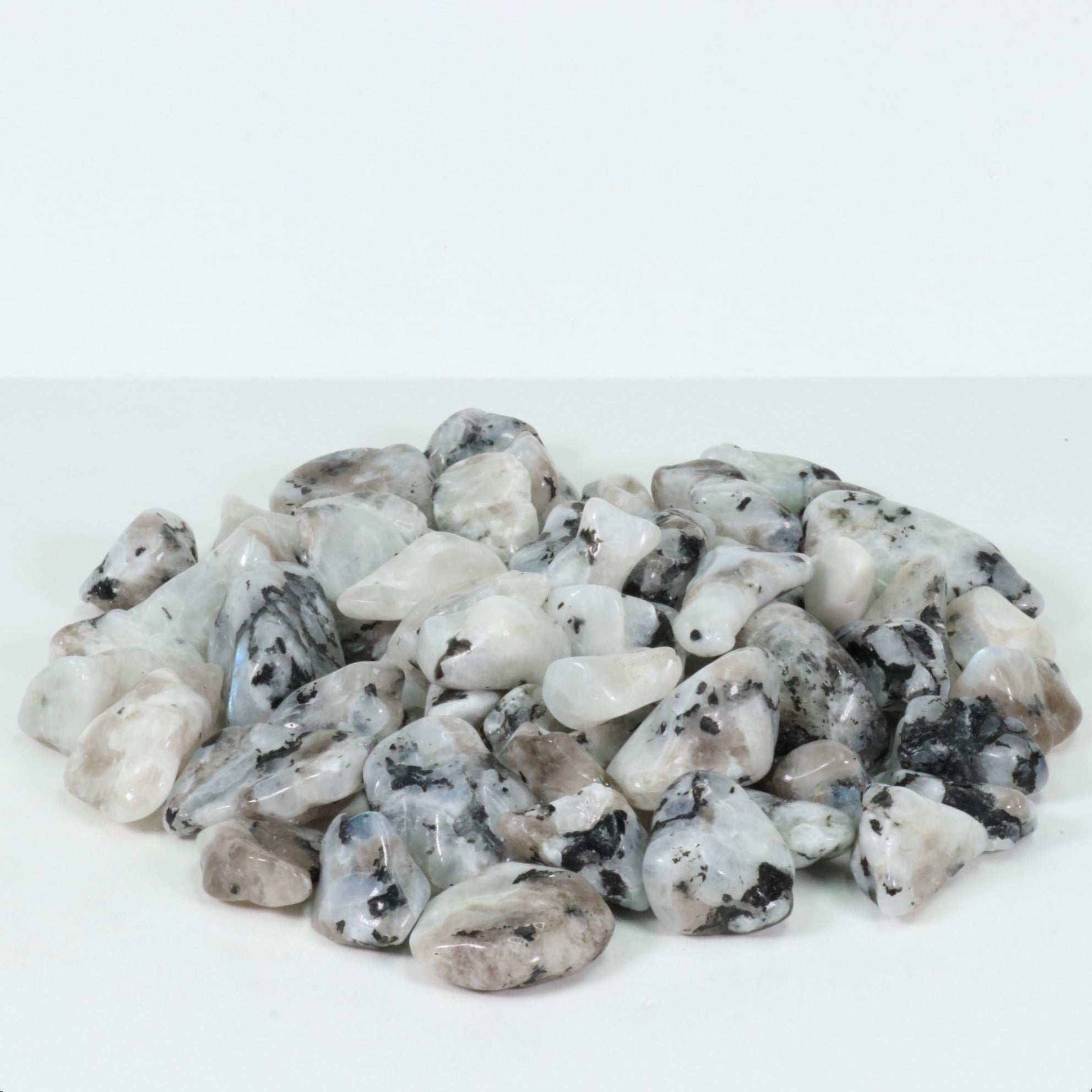 Rainbow Moonstone Tumbled Stone, 2-3cm, 1 Lb