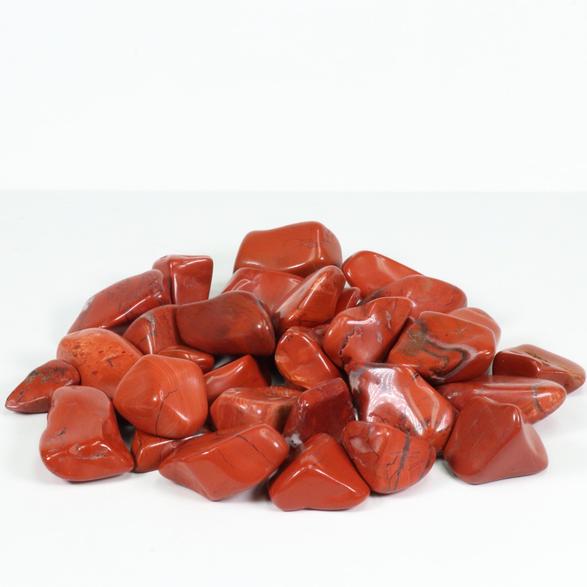 Red Jasper Tumbled Stone, 2-3cm, Quality A, 1 Lb