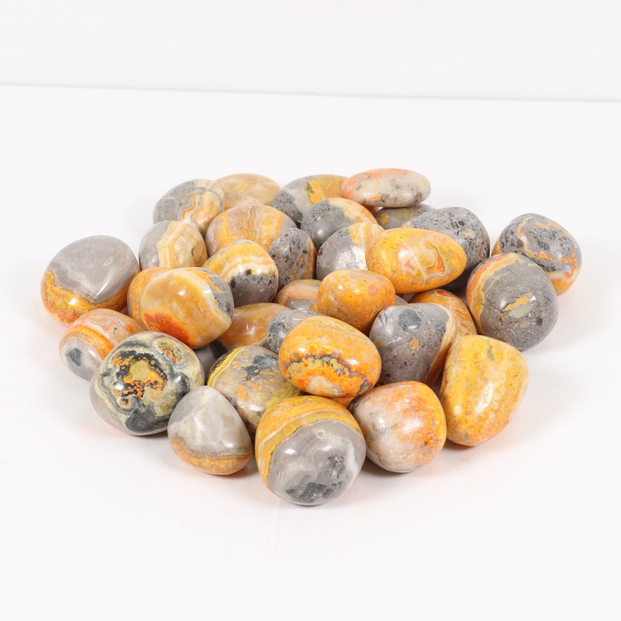 Bumble Bee Jasper Tumbled Stone, 2-3cm, 1 Lb