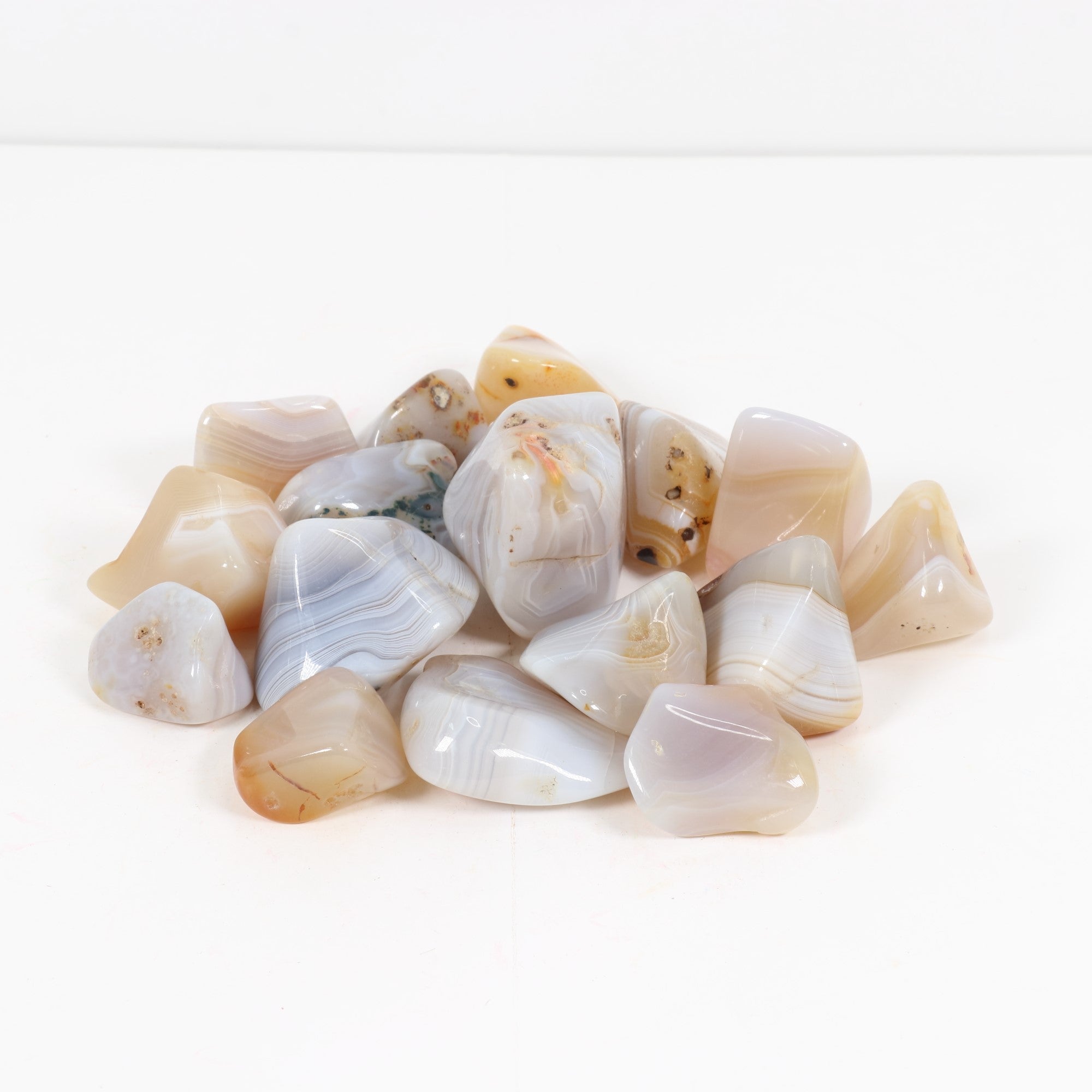 Banded Agate Tumbled Stone, 2-3cm, 1 Lb