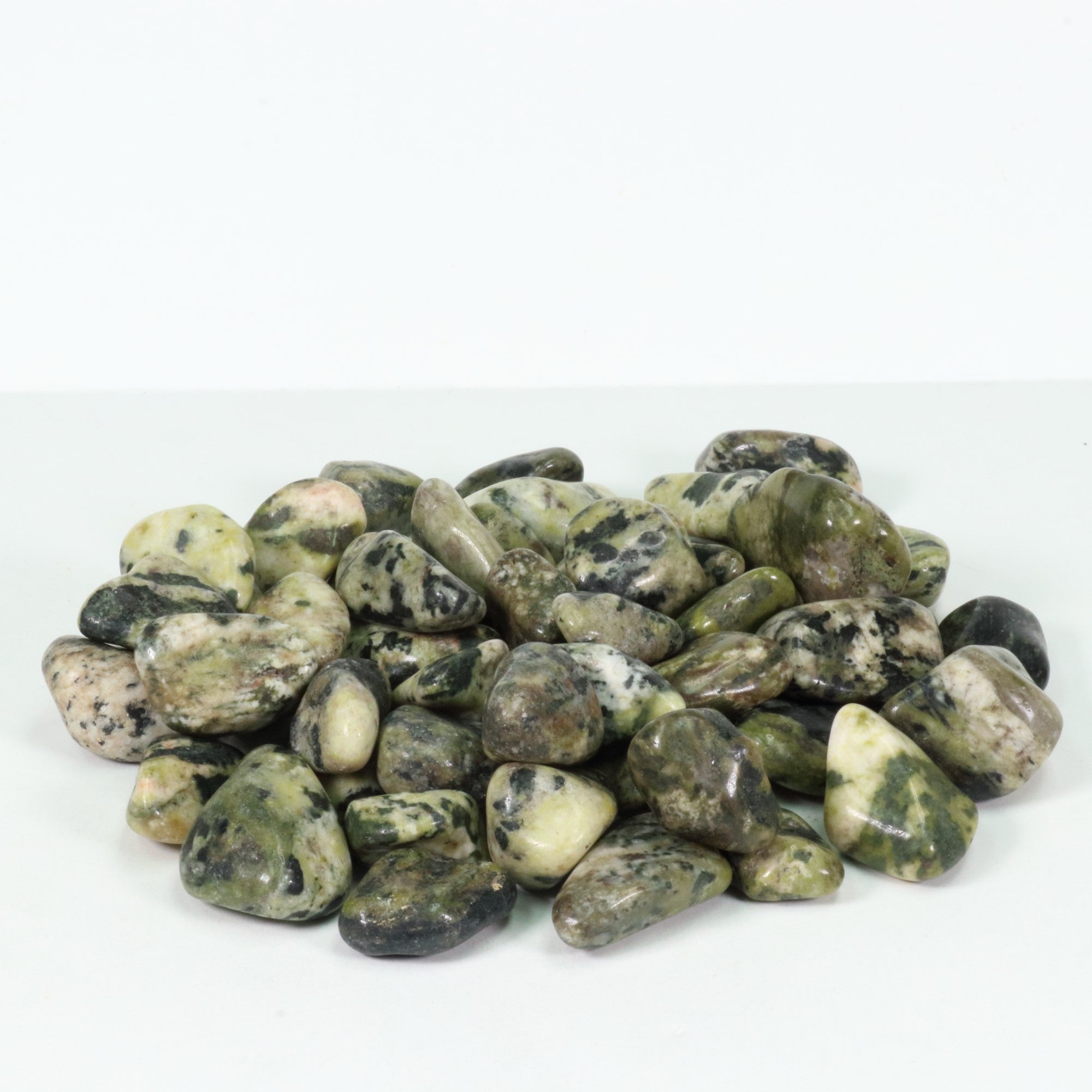 Serpentine Tumbled Stone, 2-3cm, 1 Lb