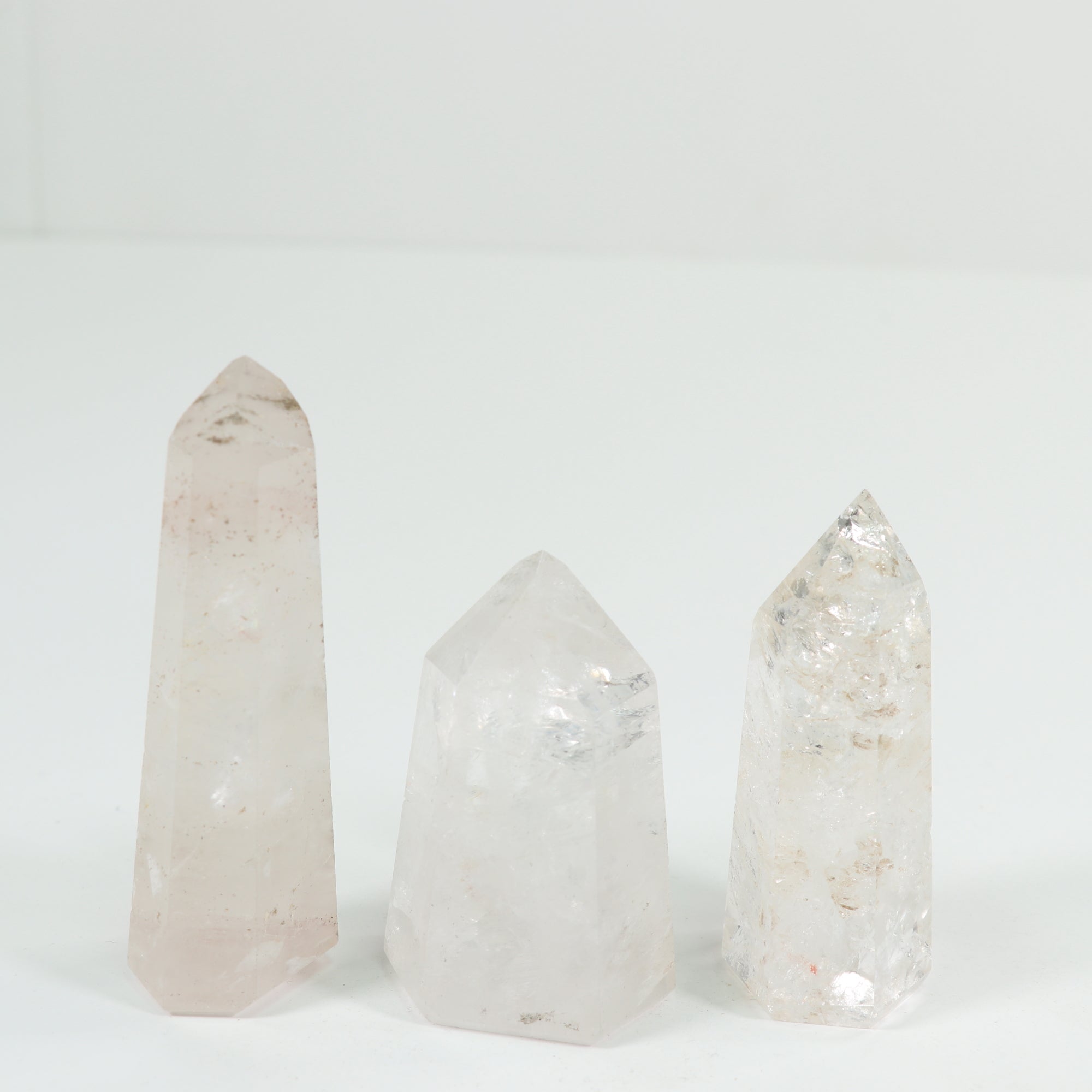 Clear Quartz Polished Tower, Cut Base, 100-200 Gr, 1 Piece #065