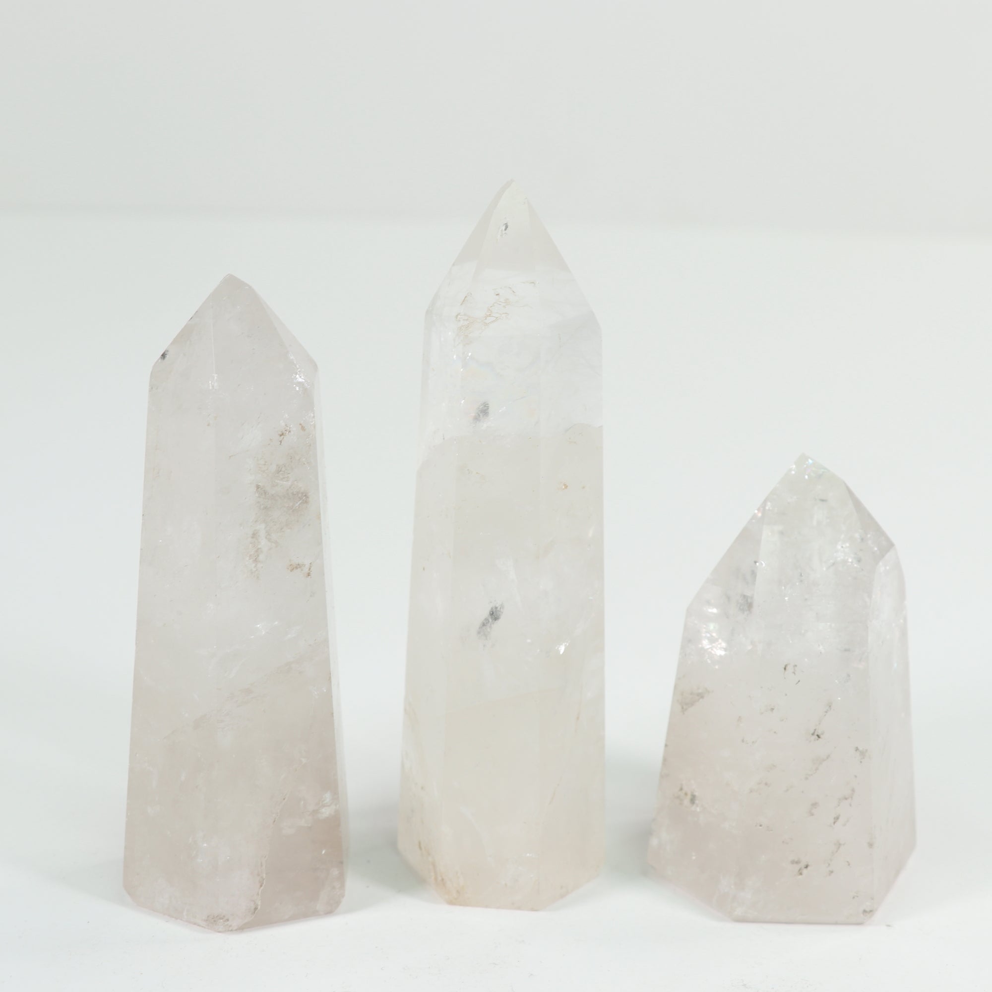 Clear Quartz Polished Tower, Cut Base, 200-300 Gr, 1 Piece #066