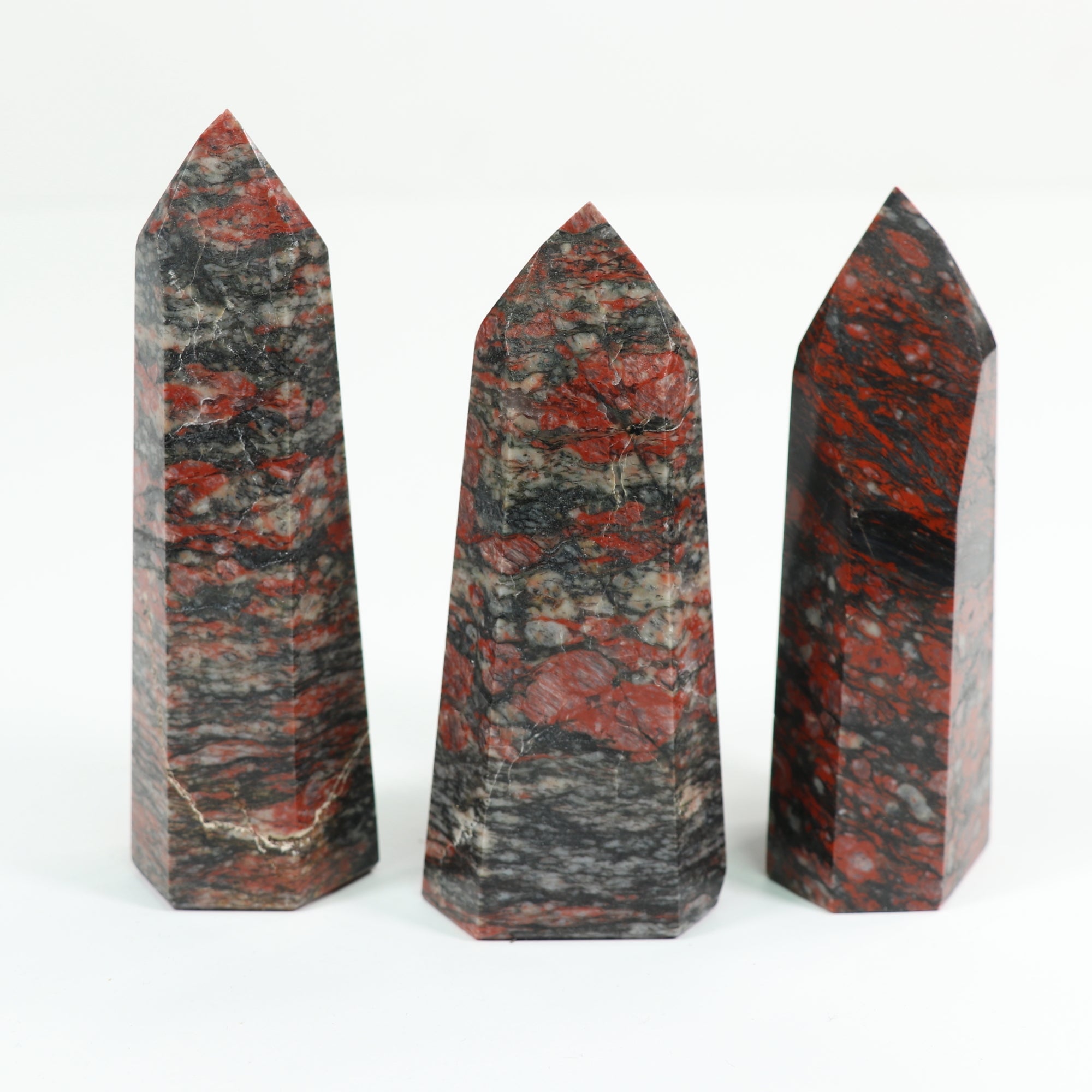 Red Snowflake Obsidian Polished Tower, Cut Base, 200-300 Gr, 1 Piece #031
