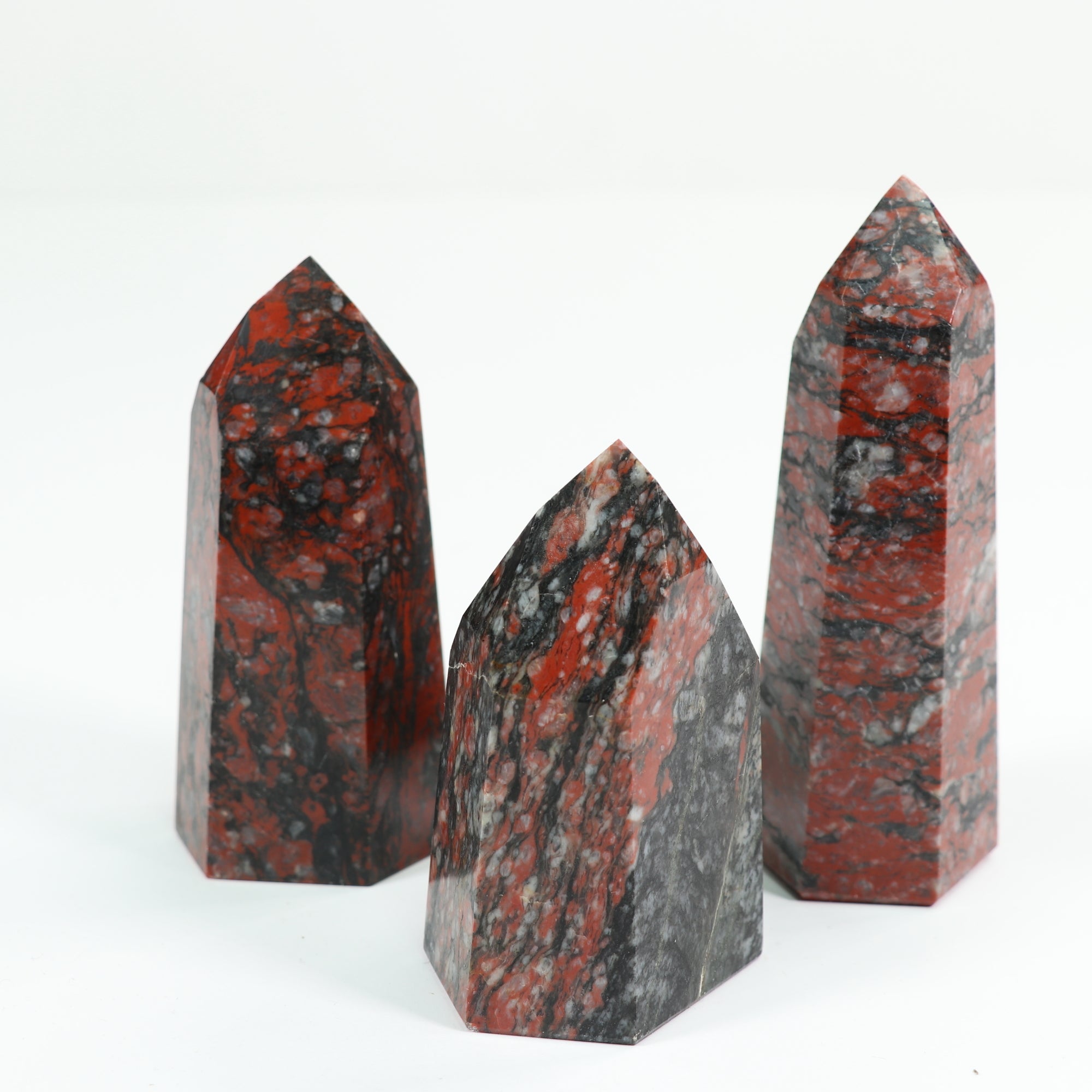 Red Snowflake Obsidian Polished Tower, Cut Base, 300-400 Gr, 1 Piece #032