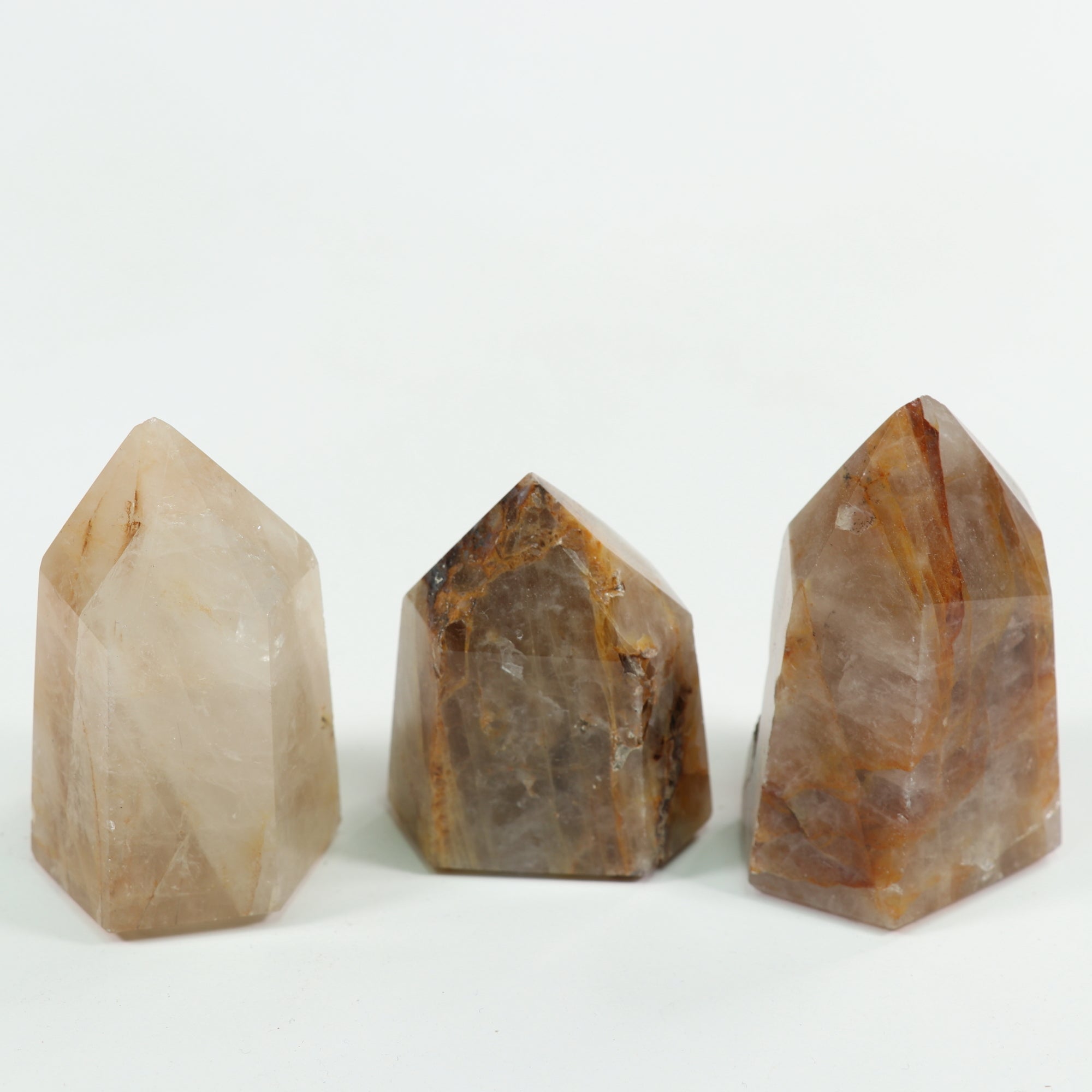Yellow Hematoid Quartz Polished Tower, Cut Base, 0-100 Gr, 1 Piece #058