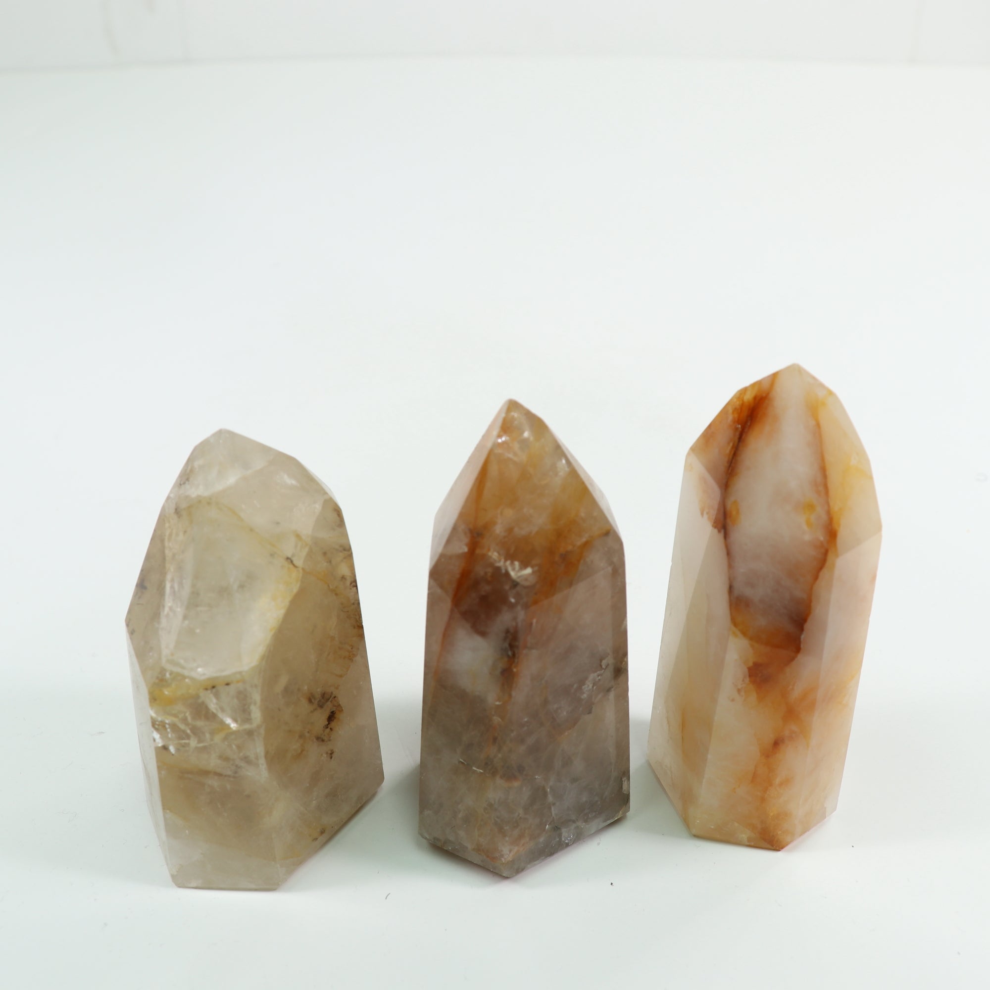 Yellow Hematoid Quartz Polished Tower, Cut Base, 200-300 Gr, 1 Piece #060