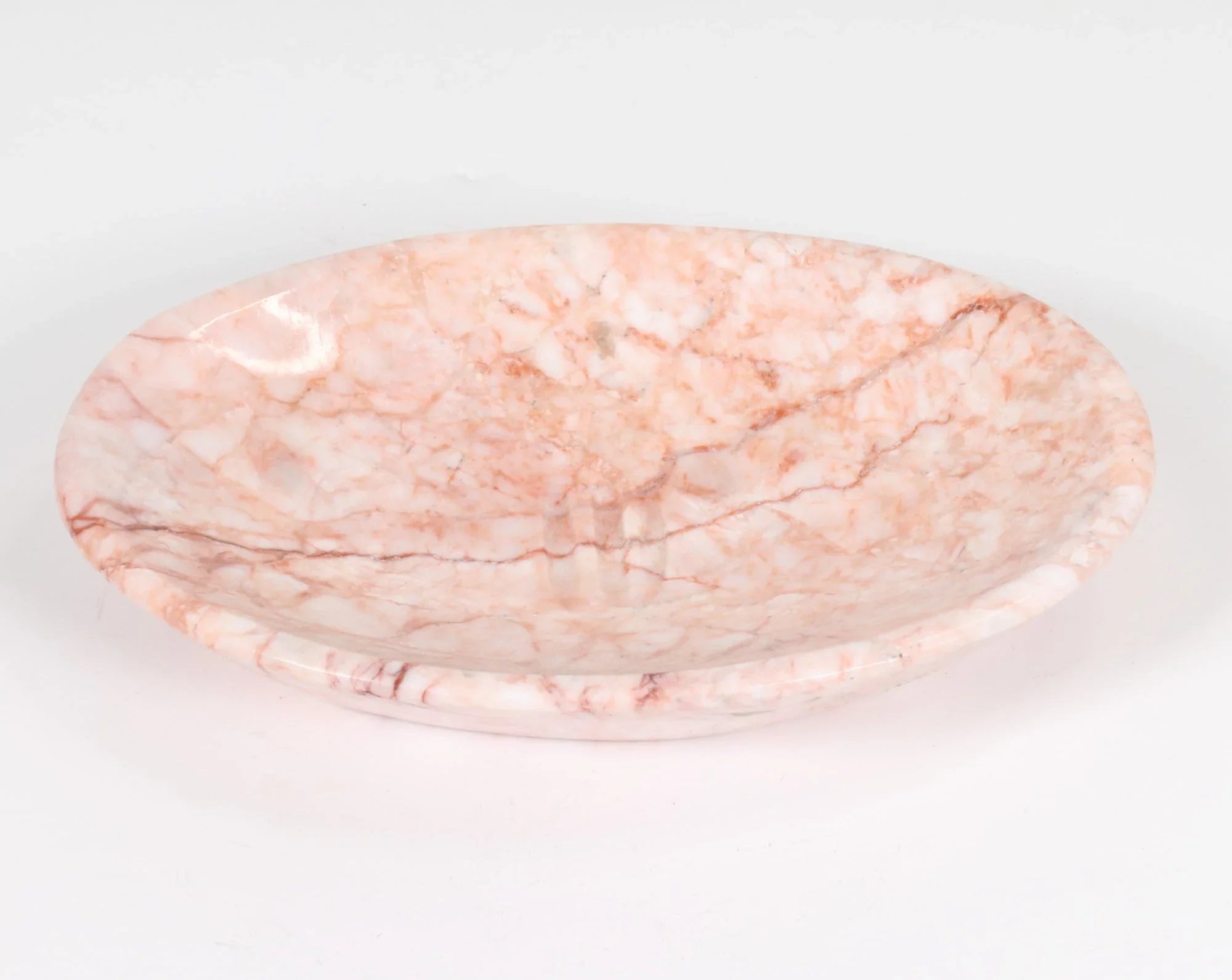 Pink Calcite Tray, Hand Carved, 5" x 3.5" Inch, #003