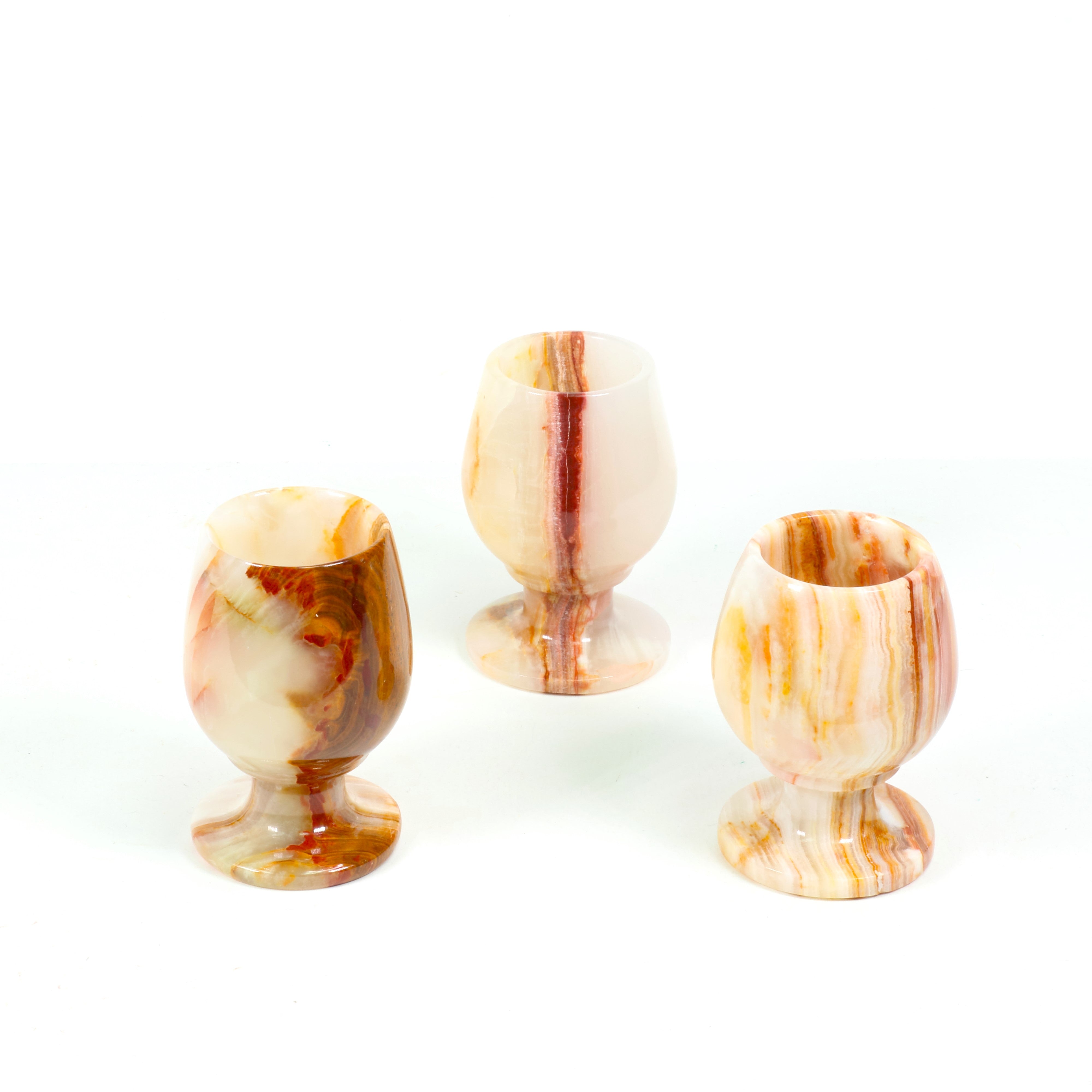 Sherry Goblet, Hand Carved, 3" x 5" Inch, 6 Pieces in a Pack #002