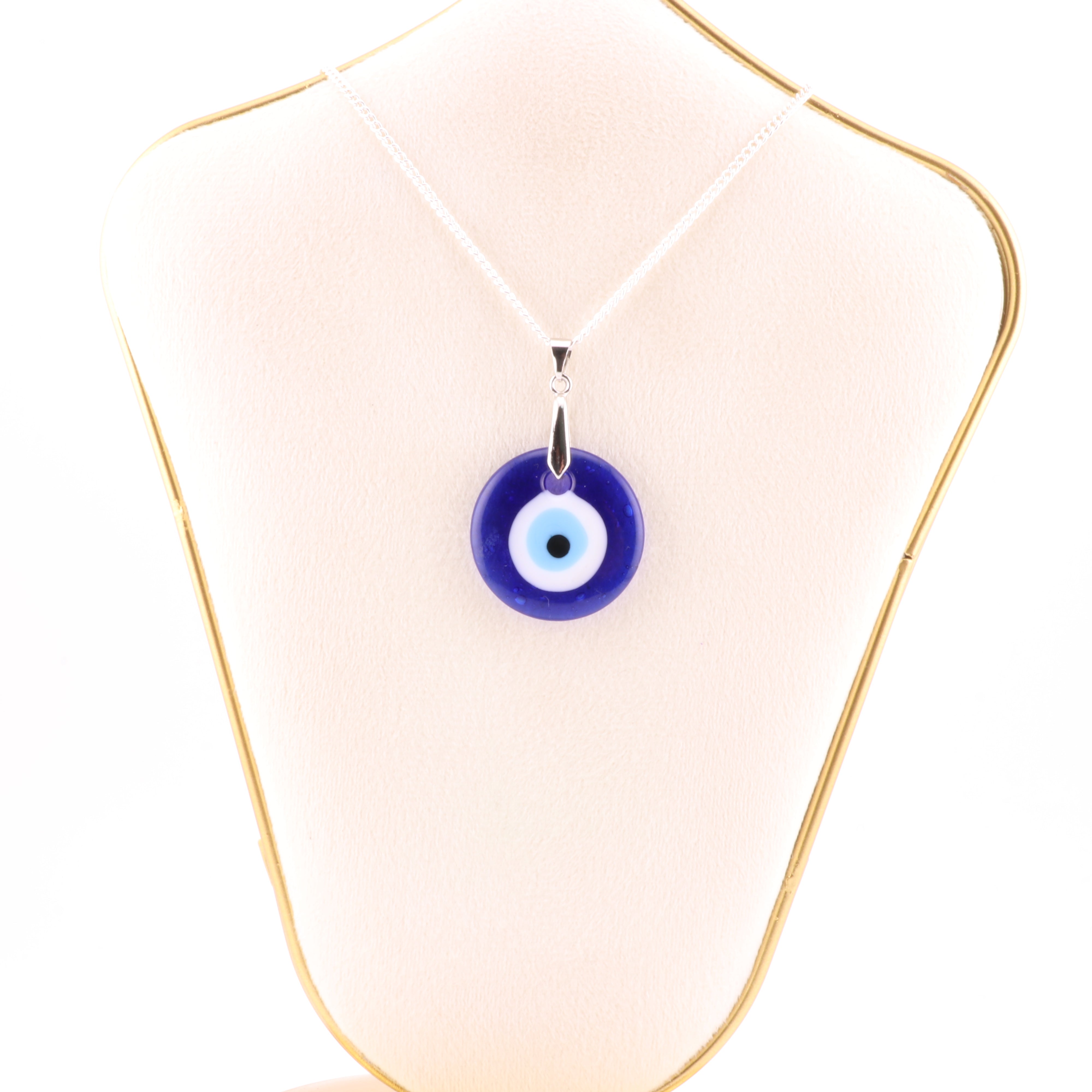 Evil Eye Pendant, Round, 1", 5 Pieces in a Pack