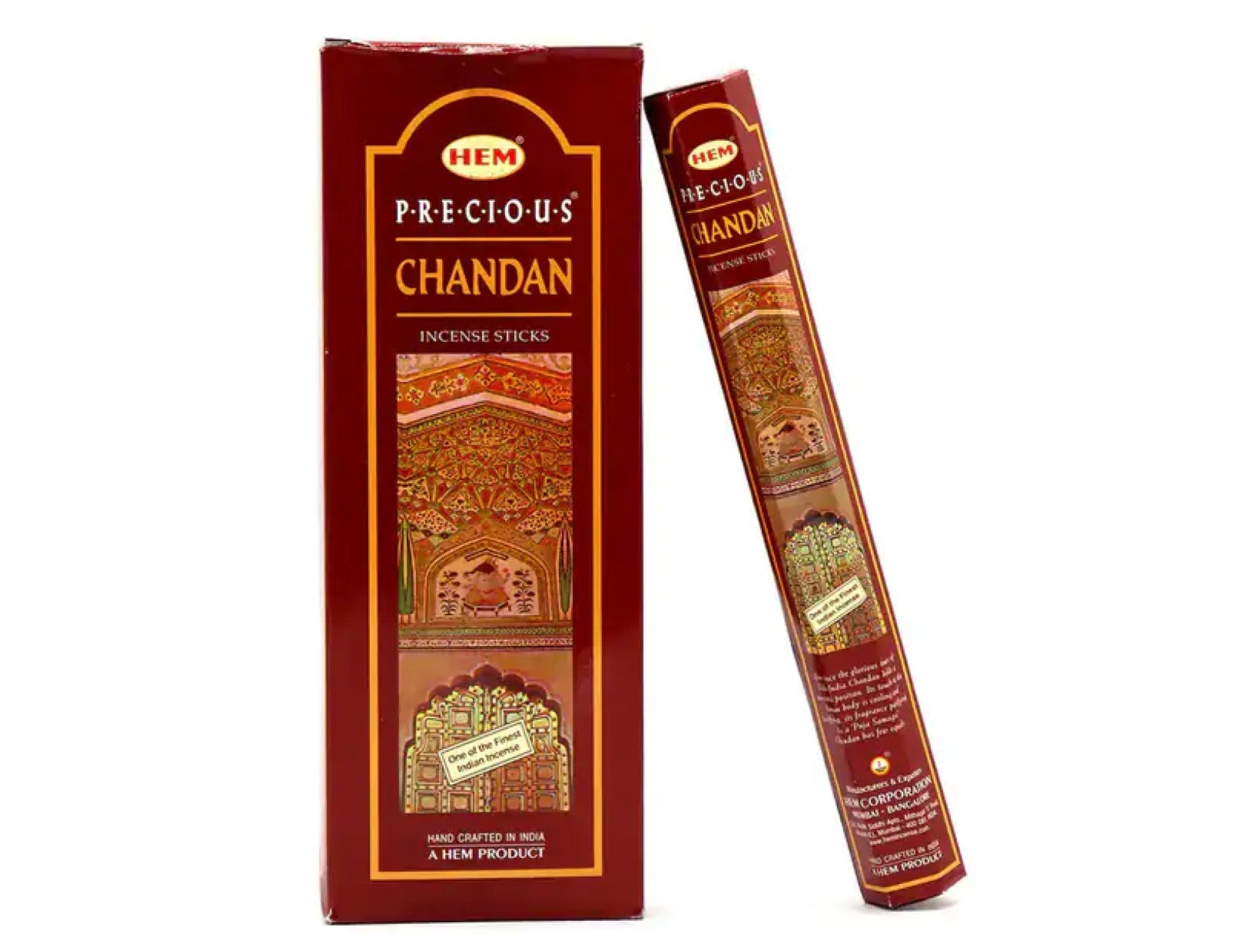 Hem Precious Chandan, Incense Sticks, 8 Stick, 18 grams in one Pack, 25 Pack Box