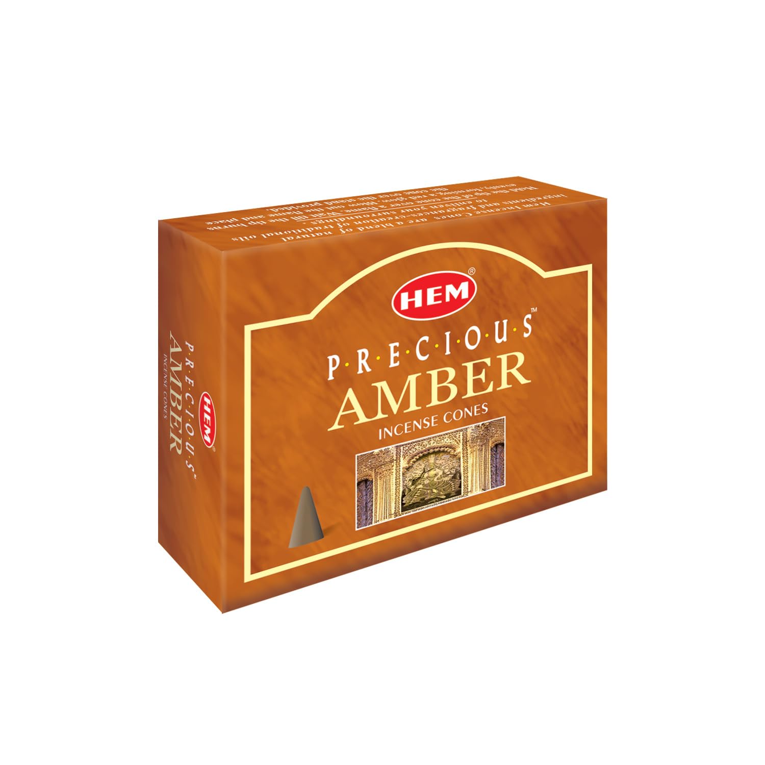 Hem Amber, Incense Cone, 24 grams in one Pack, 12 Pack Box