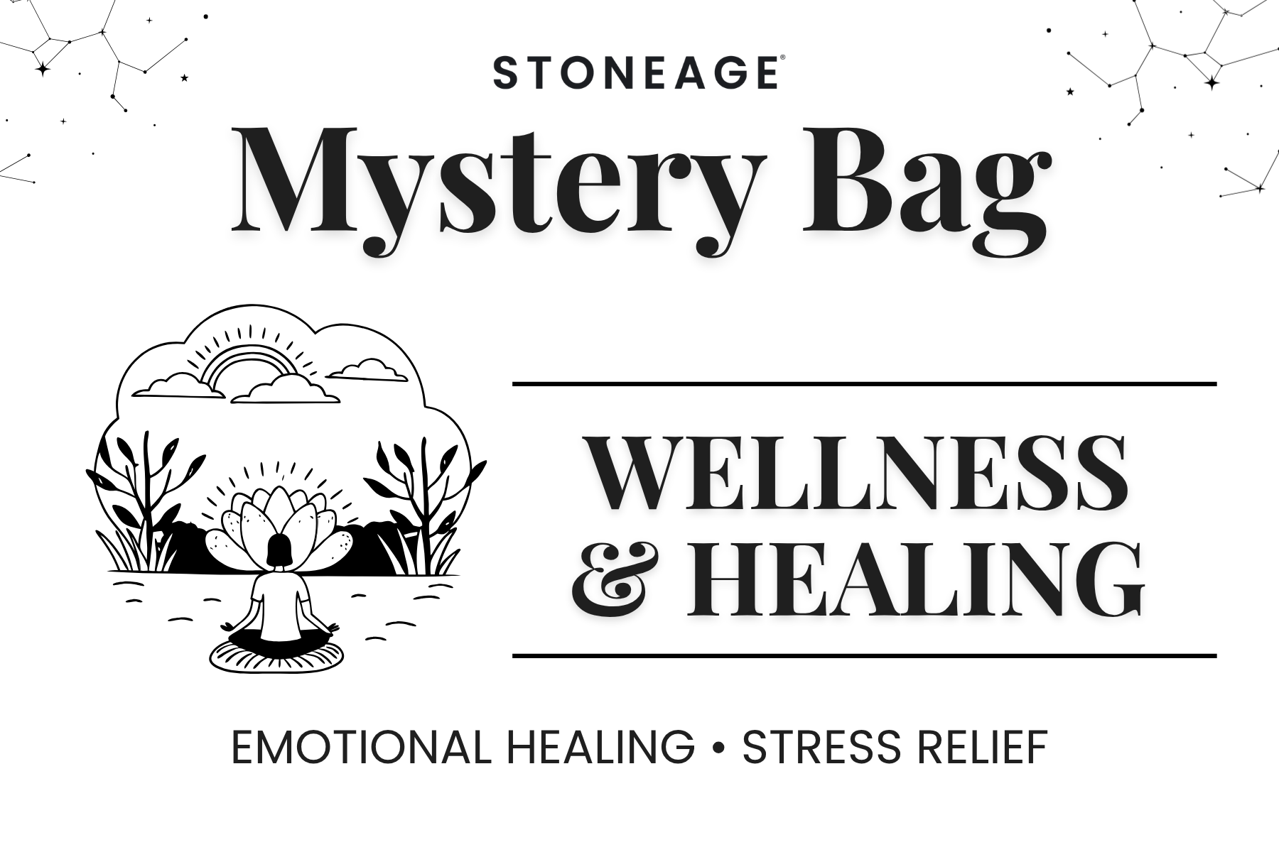 WELLNESS & HEALING - Medium Mystery Bag Labels, 20 Pieces in a Pack