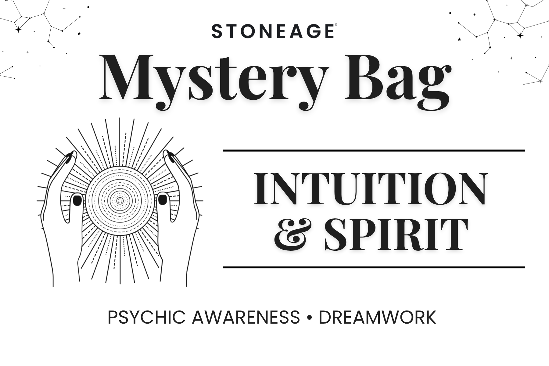 INTUITION & SPIRIT - Medium Mystery Bag Labels, 20 Pieces in a Pack