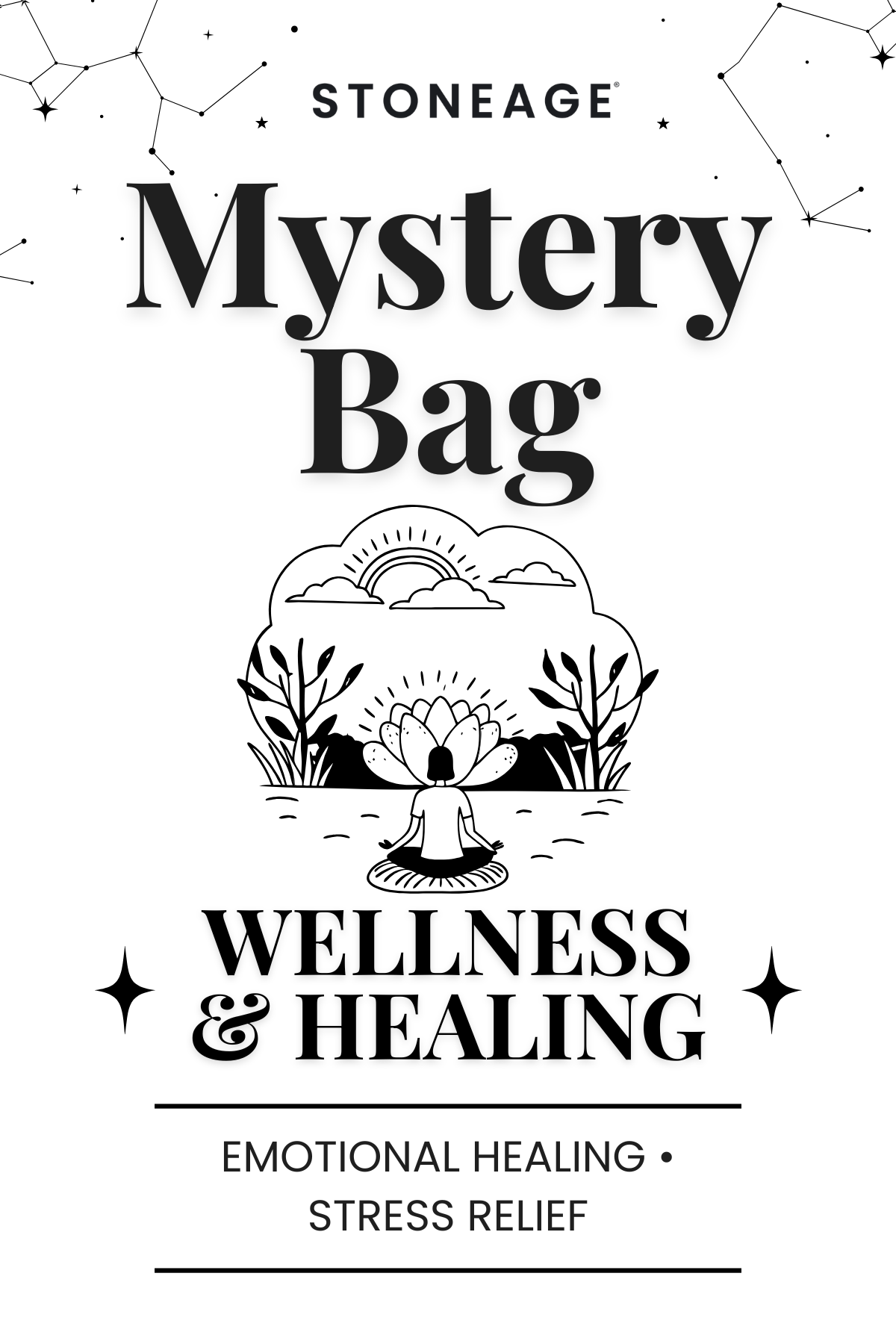 WELLNESS & HEALING - Small Mystery Bag Labels, 20 Pieces in a Pack