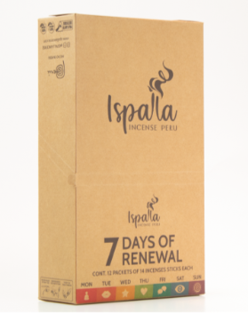 Ispalla, 7 Days of Renewal, 4" Incense Tablets, 12 Pack Box