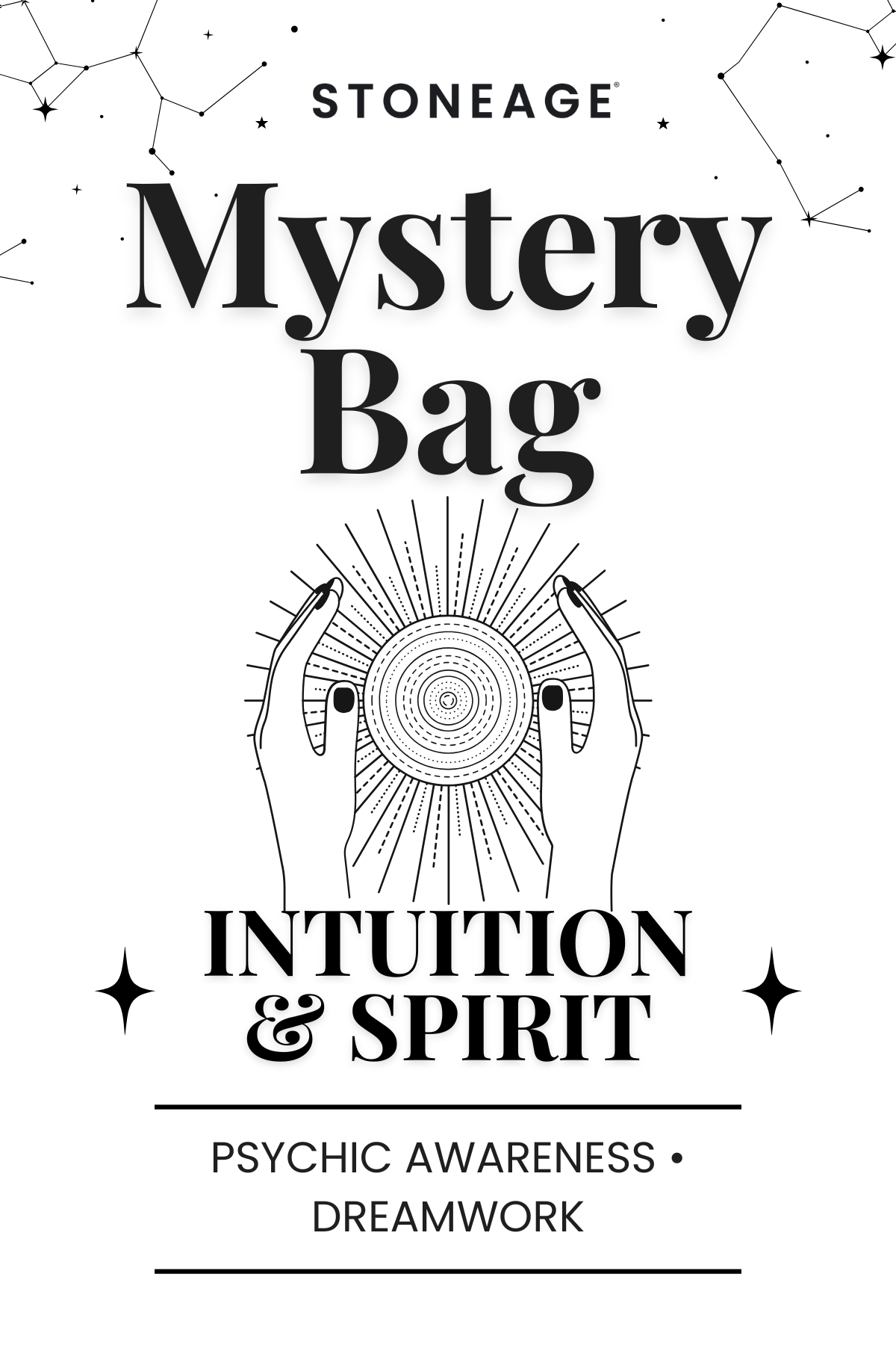 INTUITION & SPIRIT - Small Mystery Bag Labels, 20 Pieces in a Pack