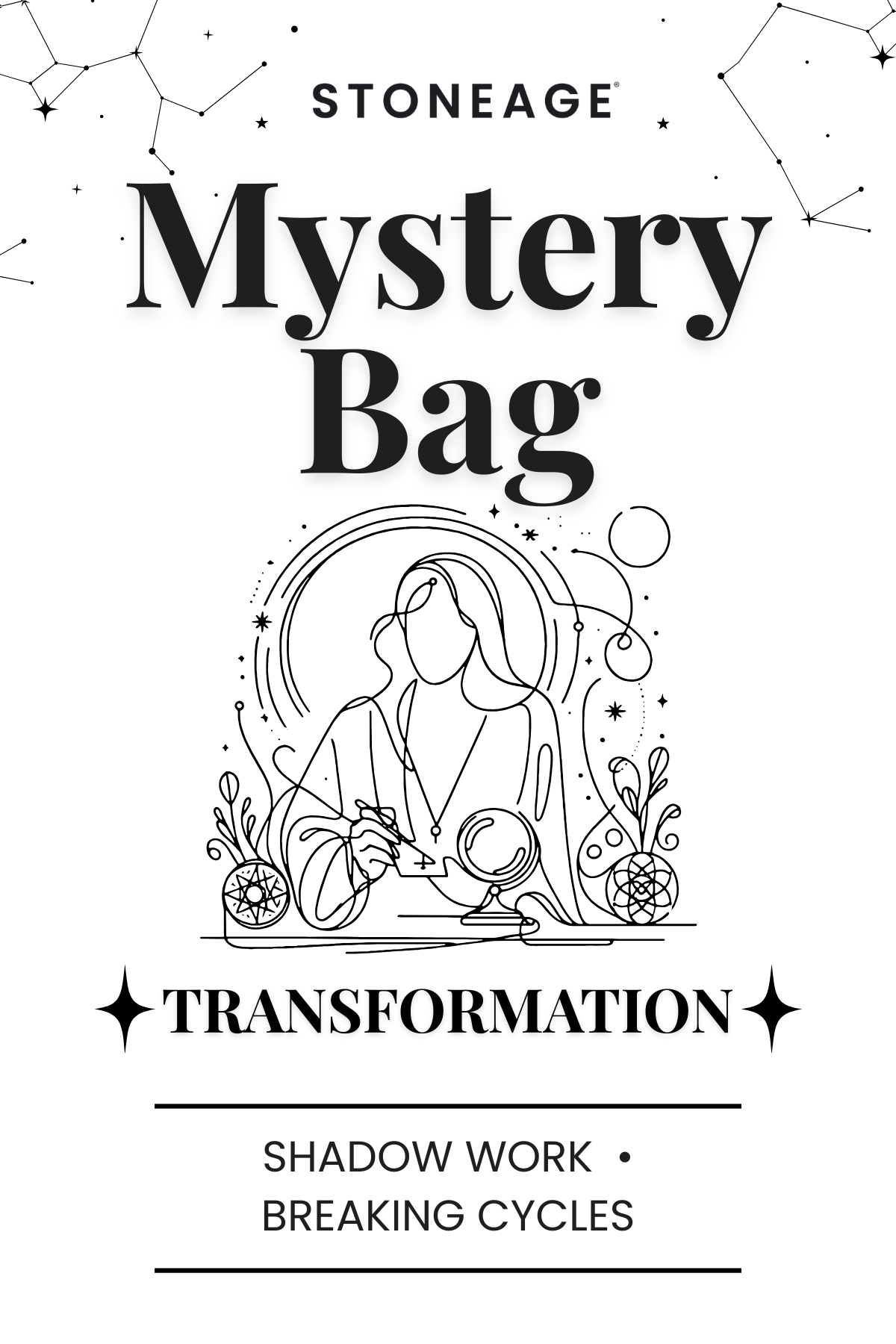 TRANSFORMATION - Small Mystery Bag Labels, 20 Pieces in a Pack