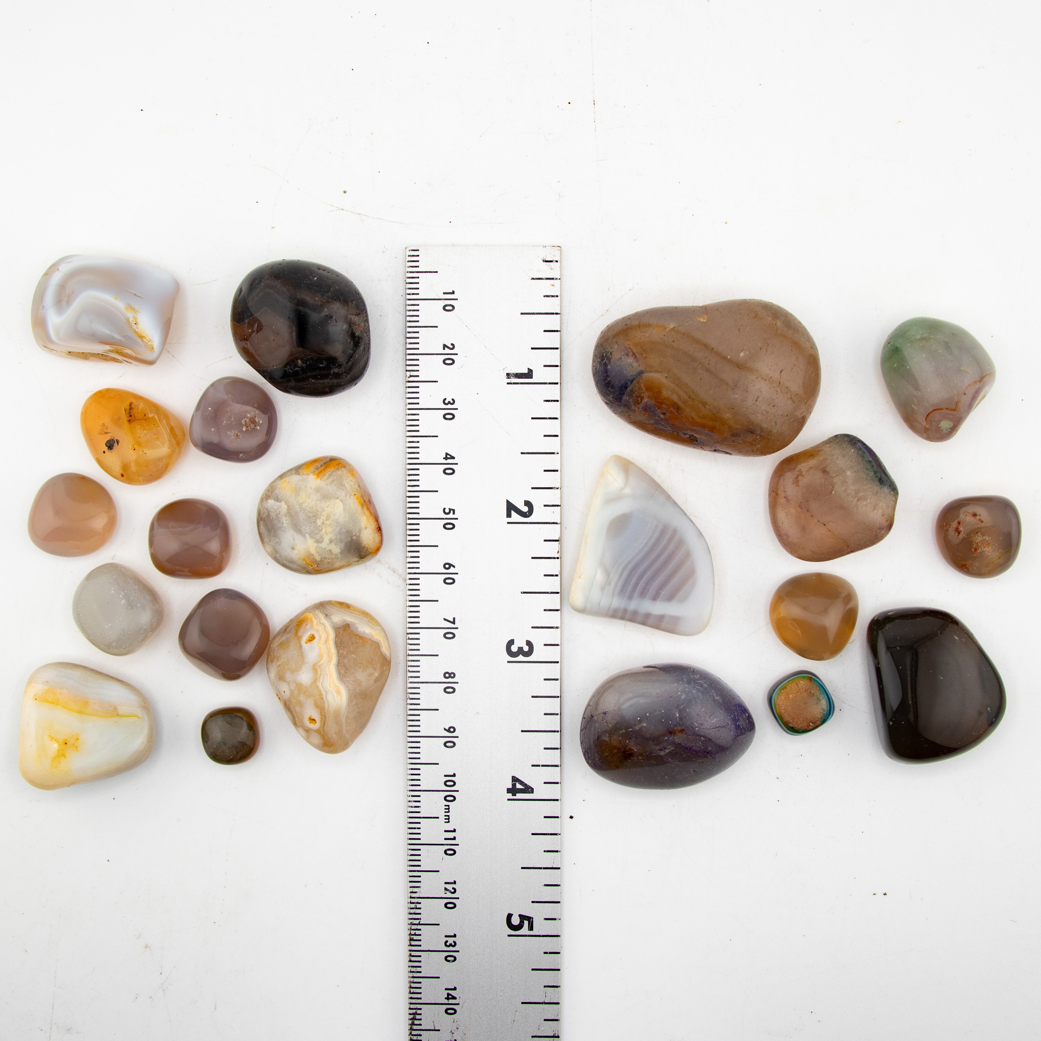 Agate (Mixed Batch) Tumbled Stones, 2-5 cm, 1 Lb