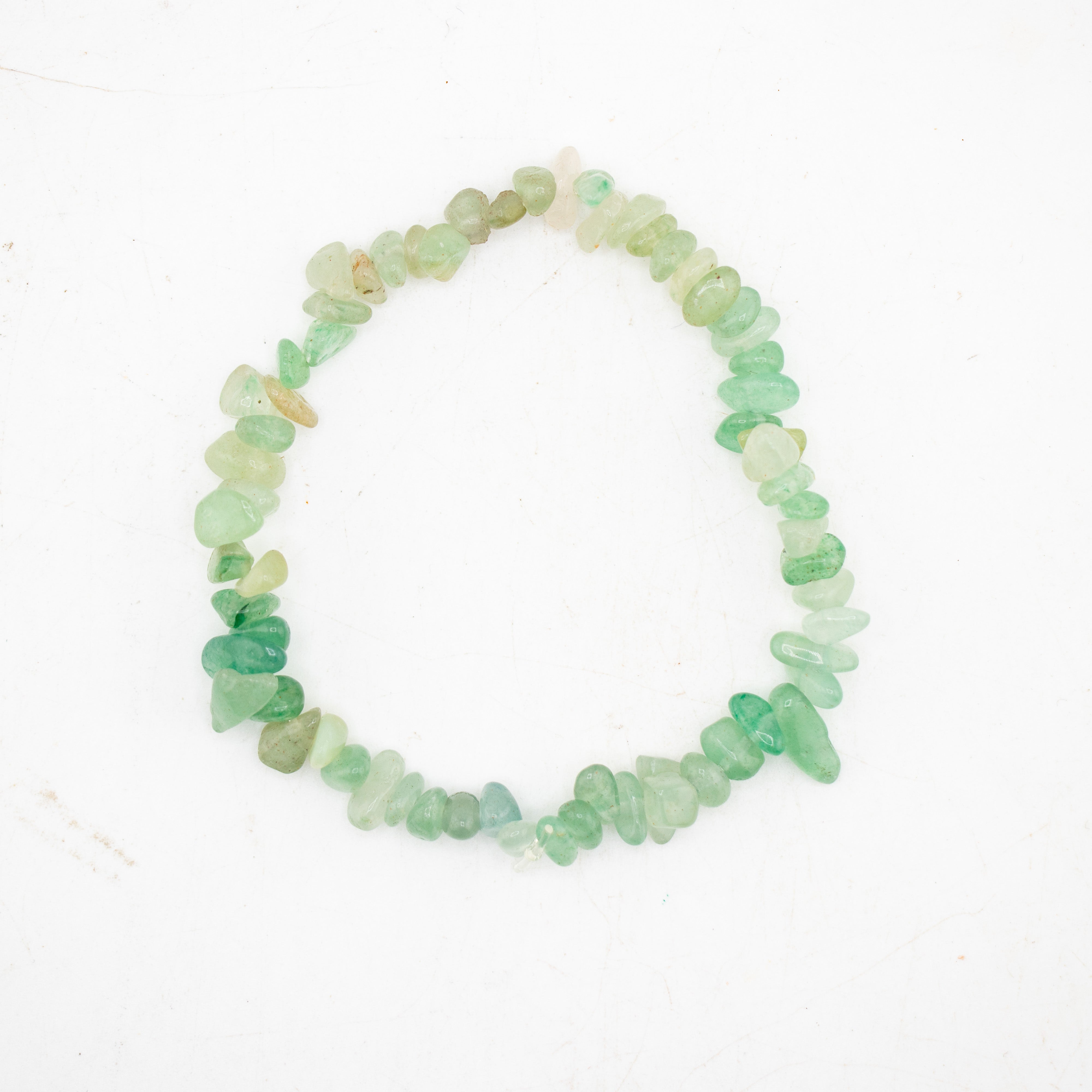 Green Aventurine Chipped Stone Bracelet, 5 Pieces in a Pack