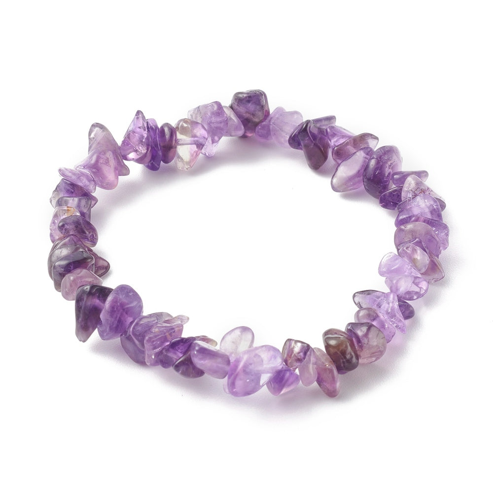 Amethyst Kids Bracelet, Chipped, 5 Pieces in a Pack