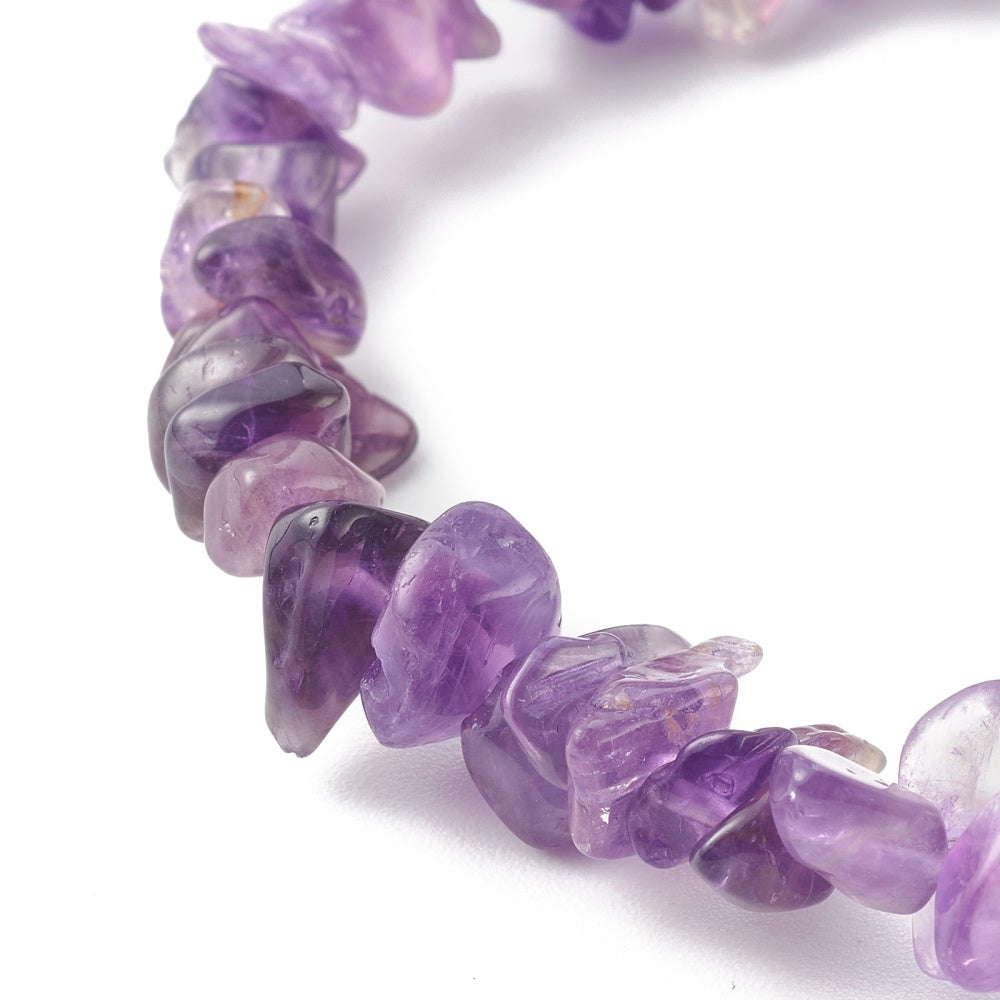 Amethyst Kids Bracelet, Chipped, 5 Pieces in a Pack