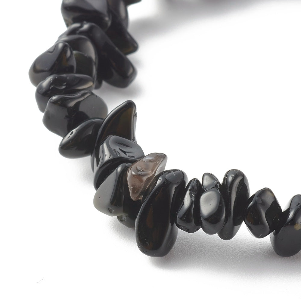 Obsidian Kids Bracelet, Chipped, 5 Pieces in a Pack