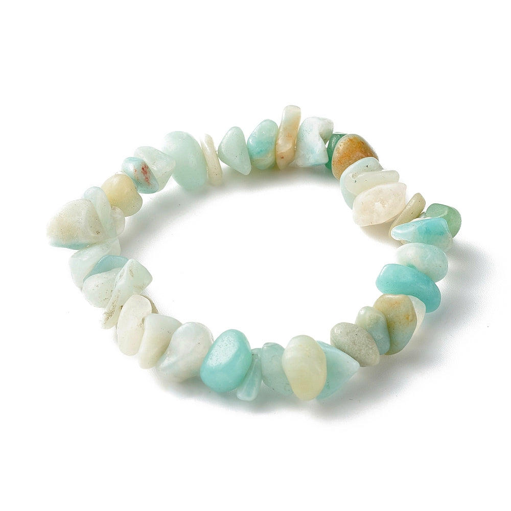 Amazonite Kids Bracelet, Chipped, 5 Pieces in a Pack