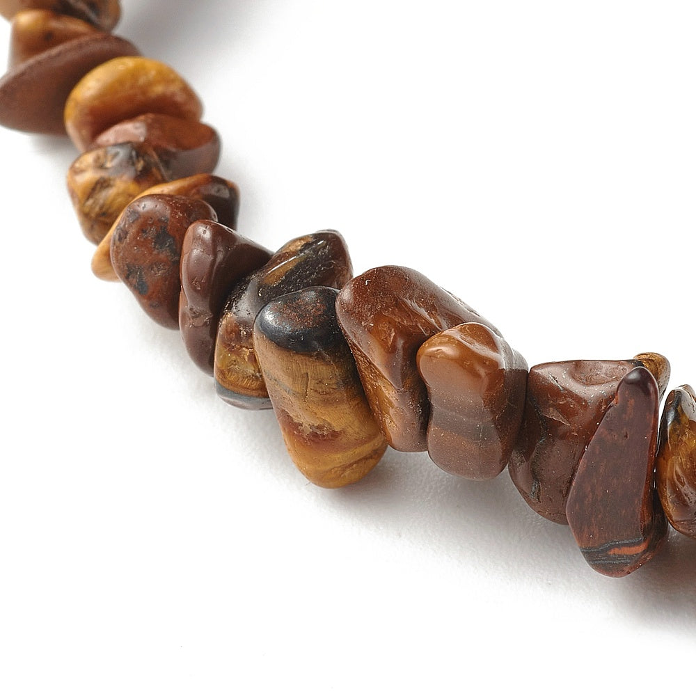 Tigers Eye Kids Bracelet, Chipped, 5 Pieces in a Pack