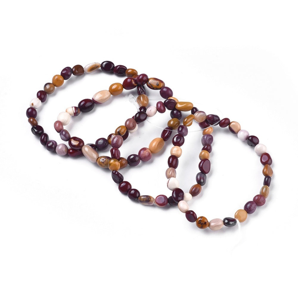 Mookaite Nugget Beads Bracelet, 6-8mm, 5 Pieces in a Pack