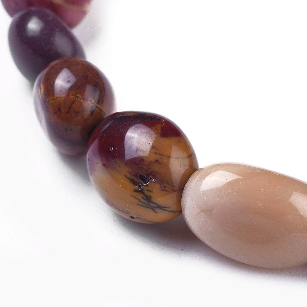 Mookaite Nugget Beads Bracelet, 6-8mm, 5 Pieces in a Pack