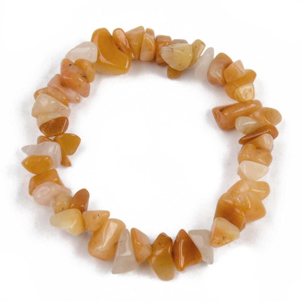 Topaz Jade Chipped Stone Bracelet, 5 Pieces in a Pack