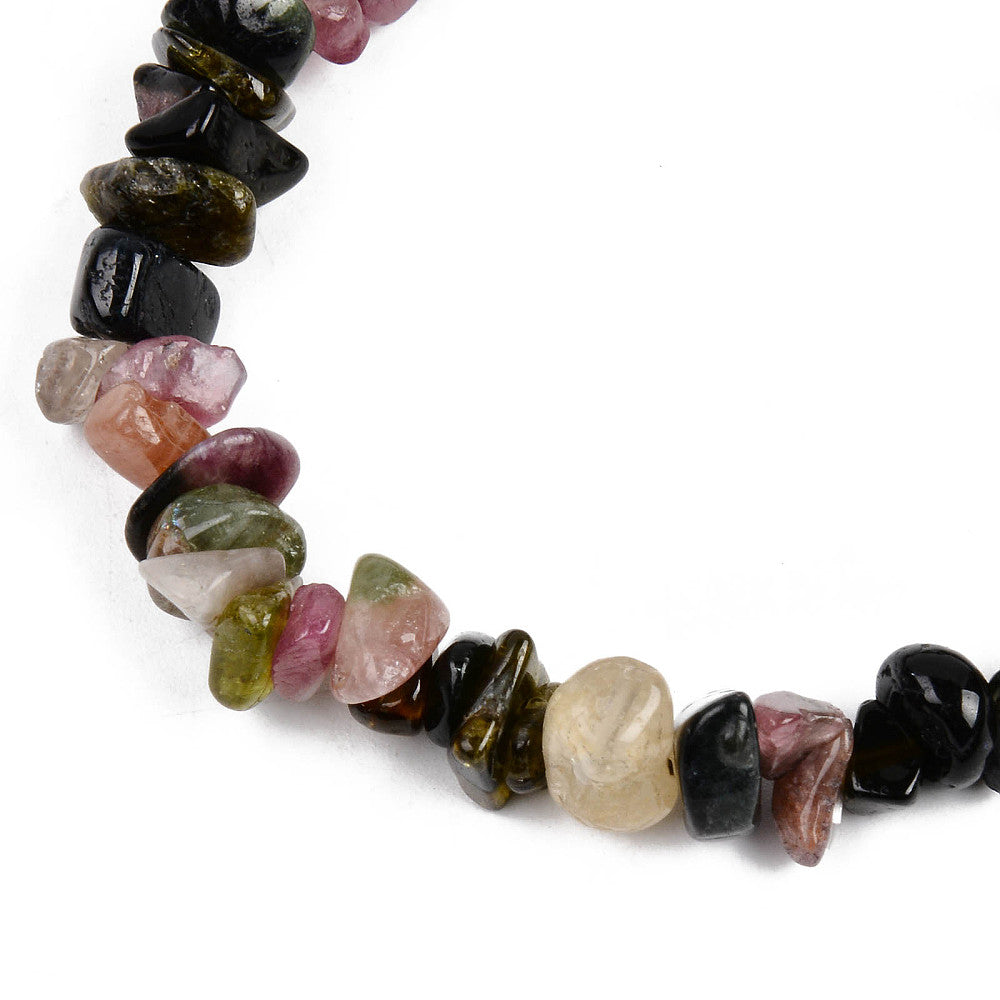 Tourmaline Chipped Stone Bracelet, 5 Pieces in a Pack