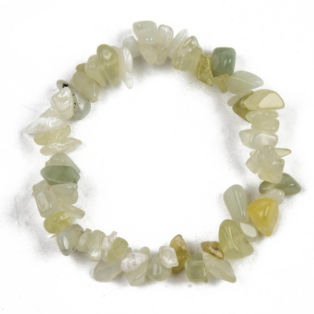 New Mountain Jade Chipped Stone Bracelet, 5 Pieces in a Pack