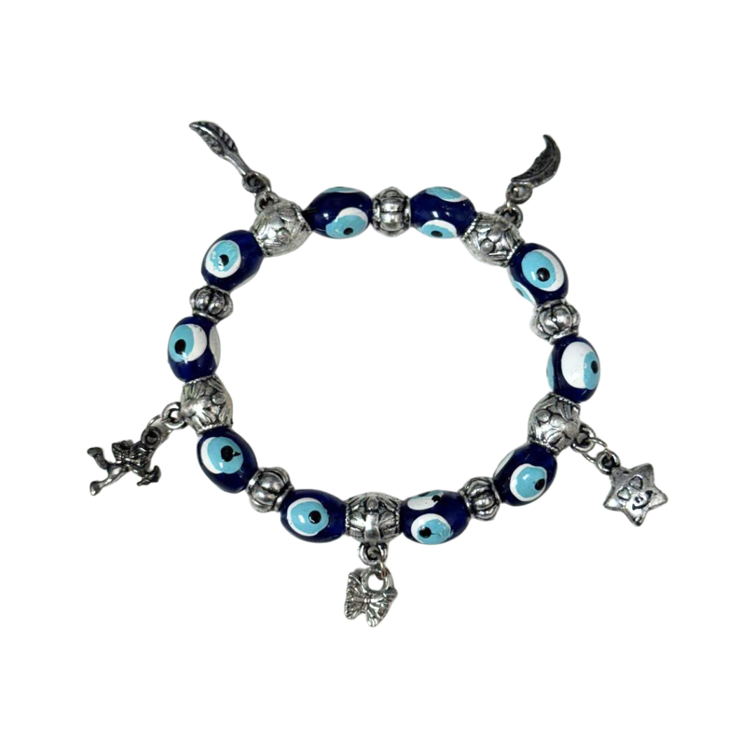 Clearance Plastic Evil Eye Bracelets, 50 Pieces in a Pack