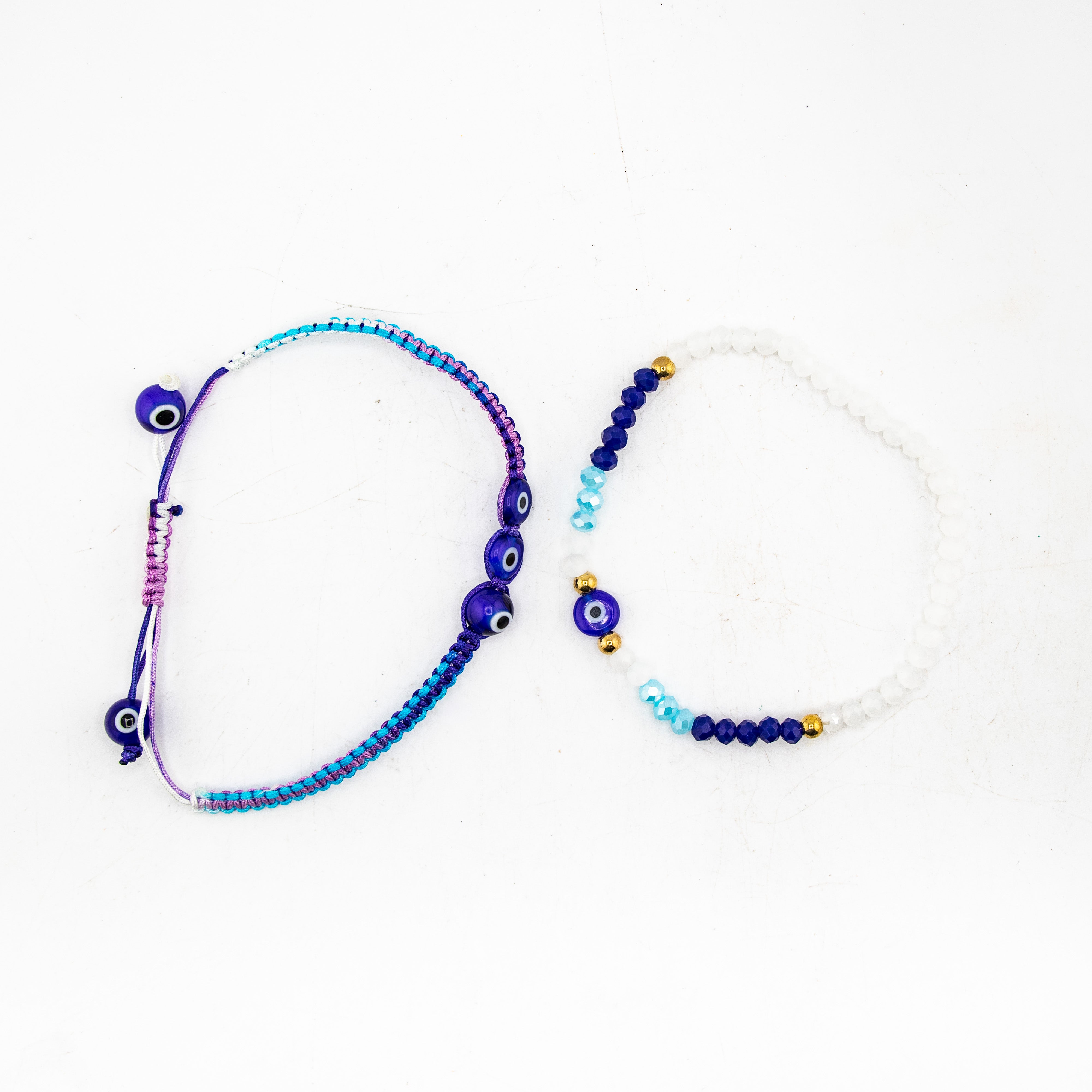 Nazar (Evil Eye) Bracelet, Lampwork Beads, 10 Pieces in a Pack