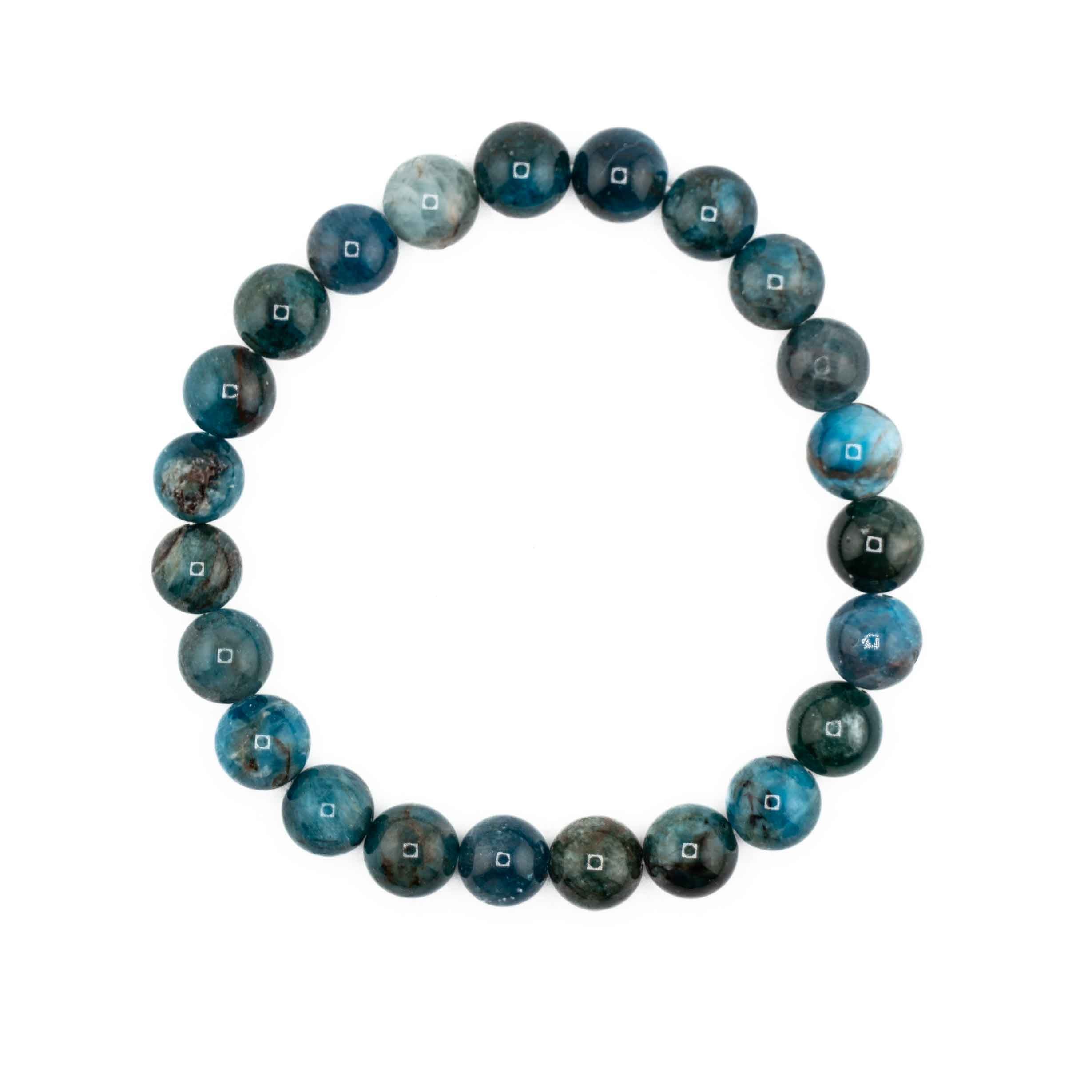Apatite, Metal Free Bracelet, 8mm, 5 Pieces in a Pack